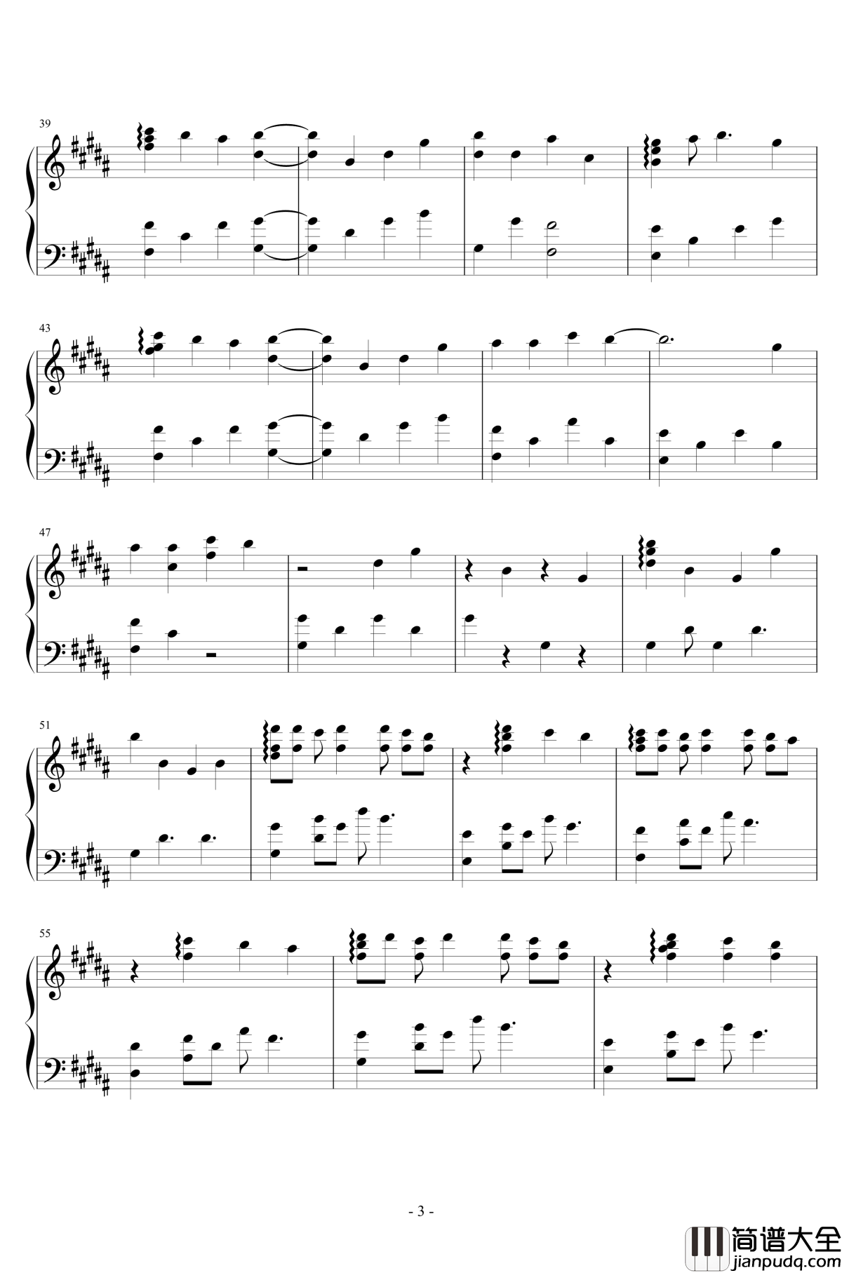 A_Song_for_XX钢琴谱_滨崎步