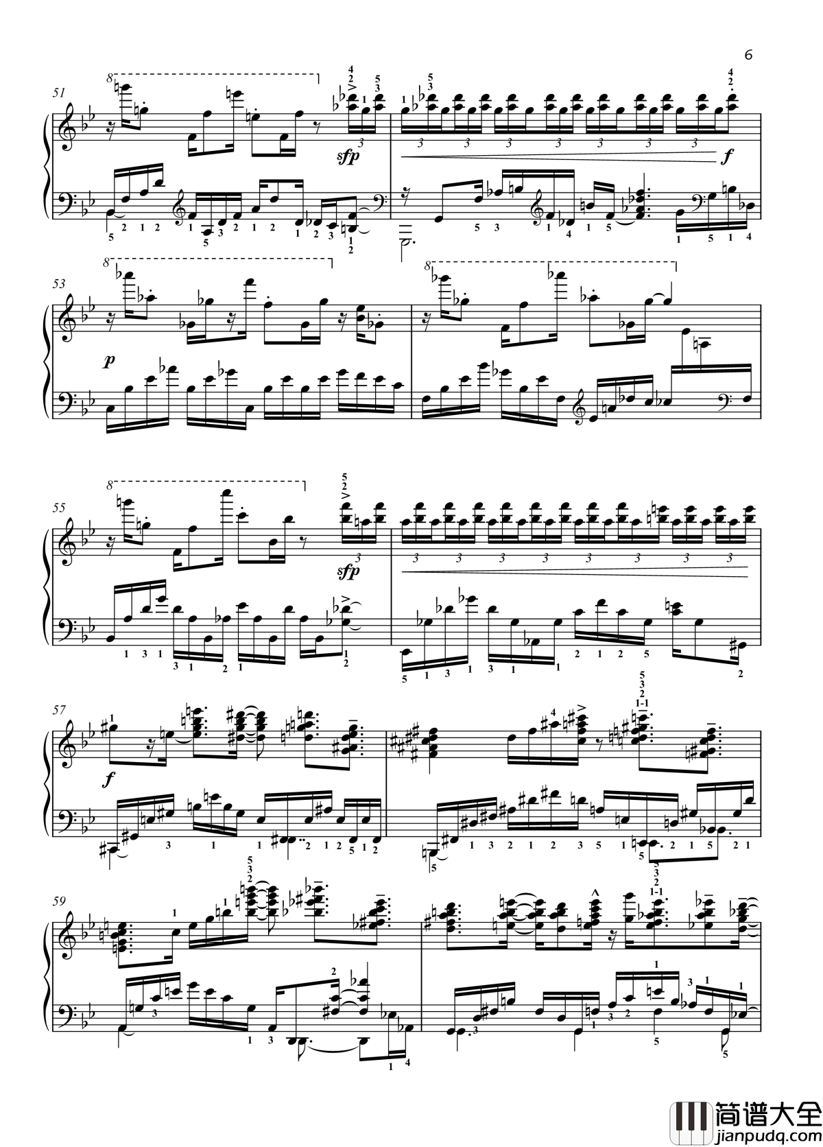 八首音乐会练习曲钢琴谱_Eight_Concert_?tudes_Op_40___No._6._Pastoral._Allegro_moderato_爵士_尼古拉·凯帕斯汀