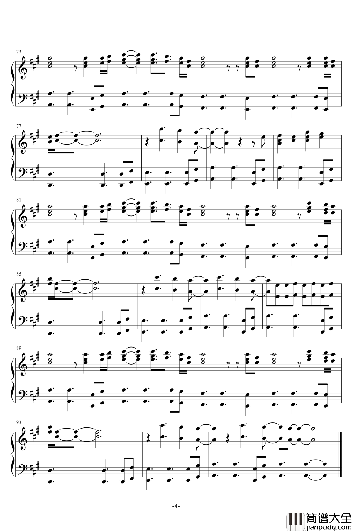 Stand_By_Me钢琴谱_FFXV_Florence