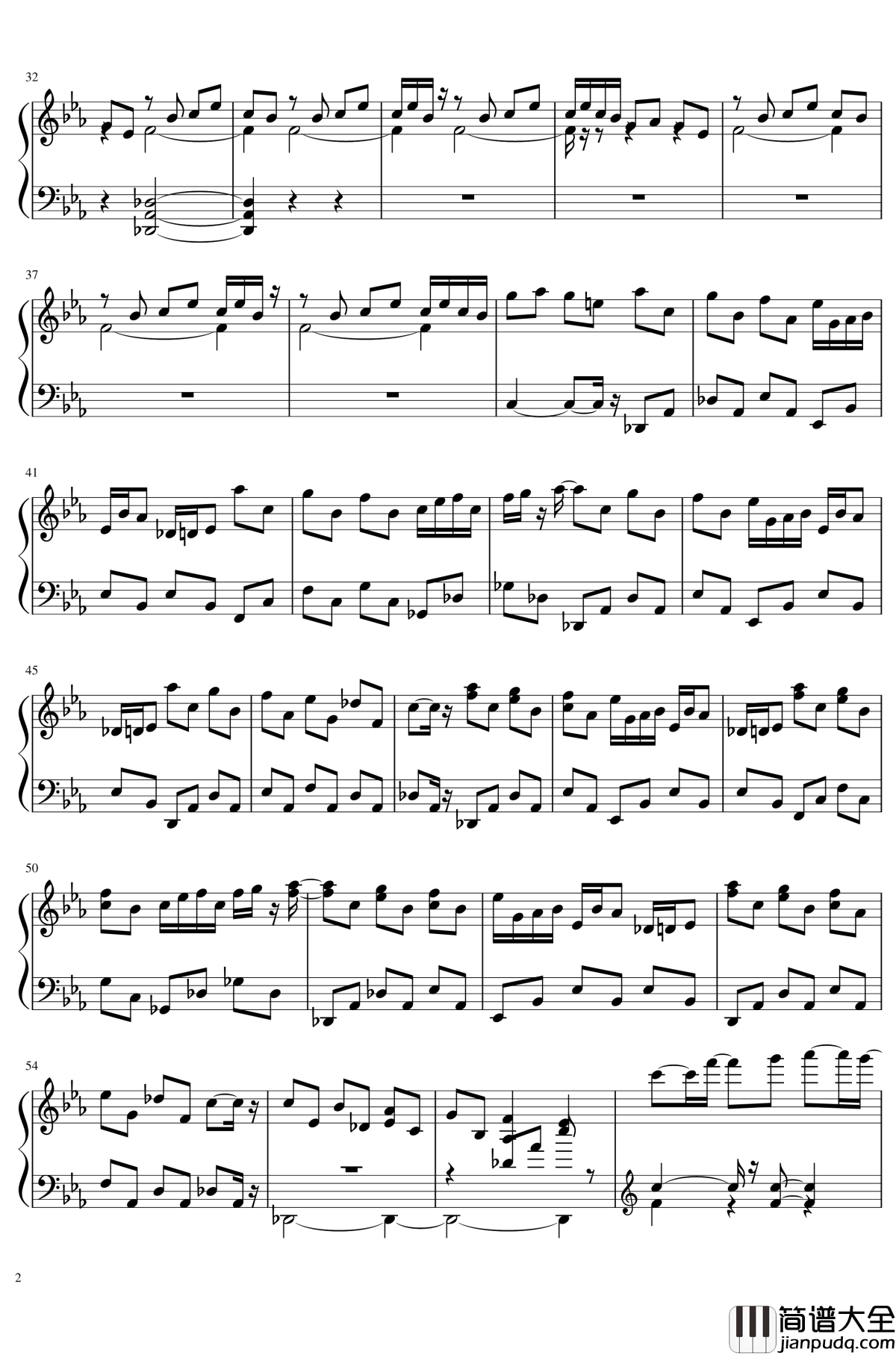 永夜变奏曲钢琴谱_东方project