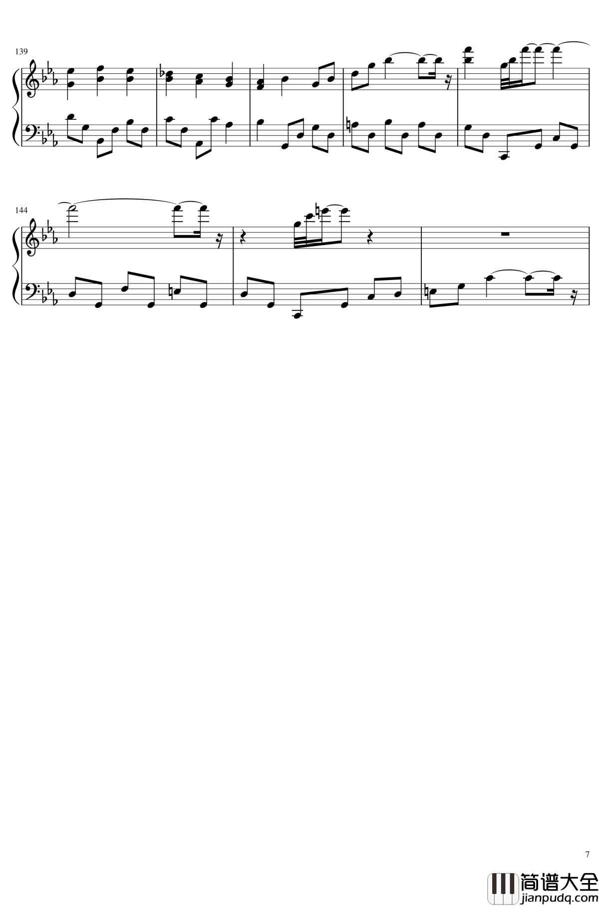 永夜变奏曲钢琴谱_东方project