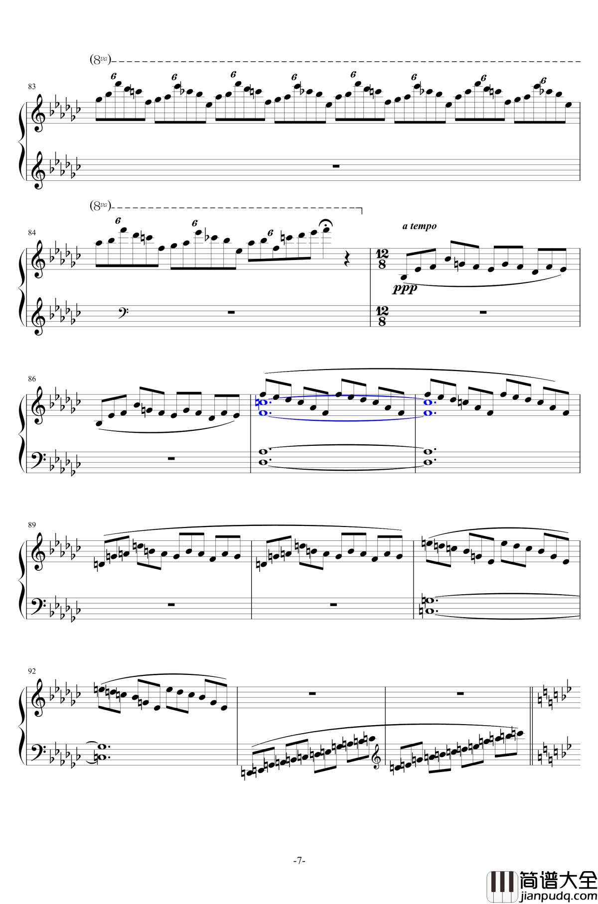 山泉钢琴谱_崔世光