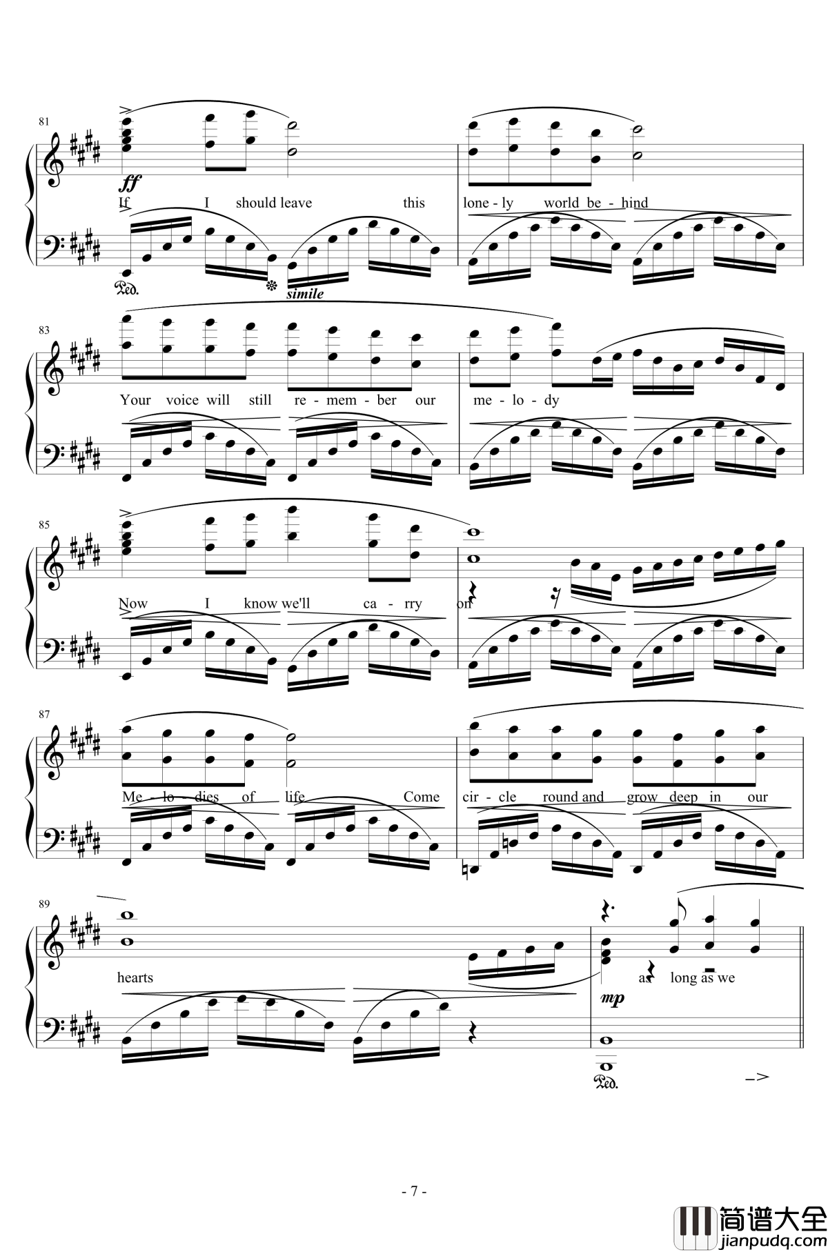 Melodies_of_Life钢琴谱_植松伸夫