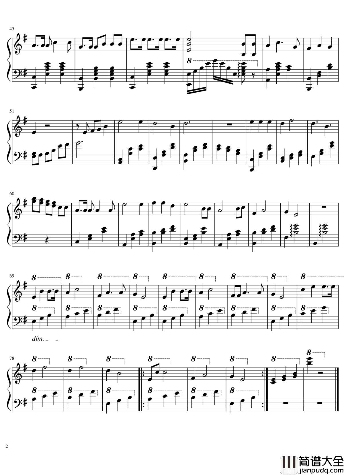 爱是一切钢琴谱_修改版_曾轶可