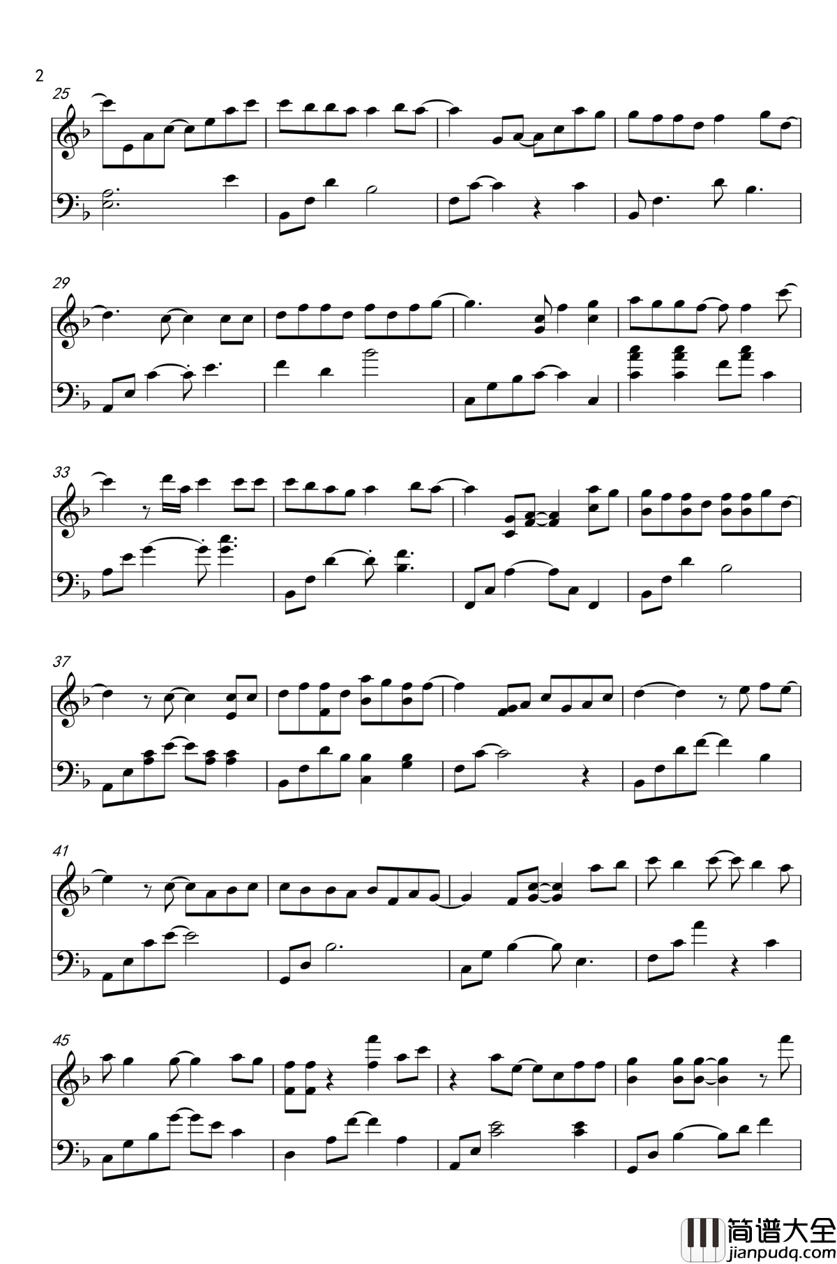 情非得已钢琴谱_庾澄庆