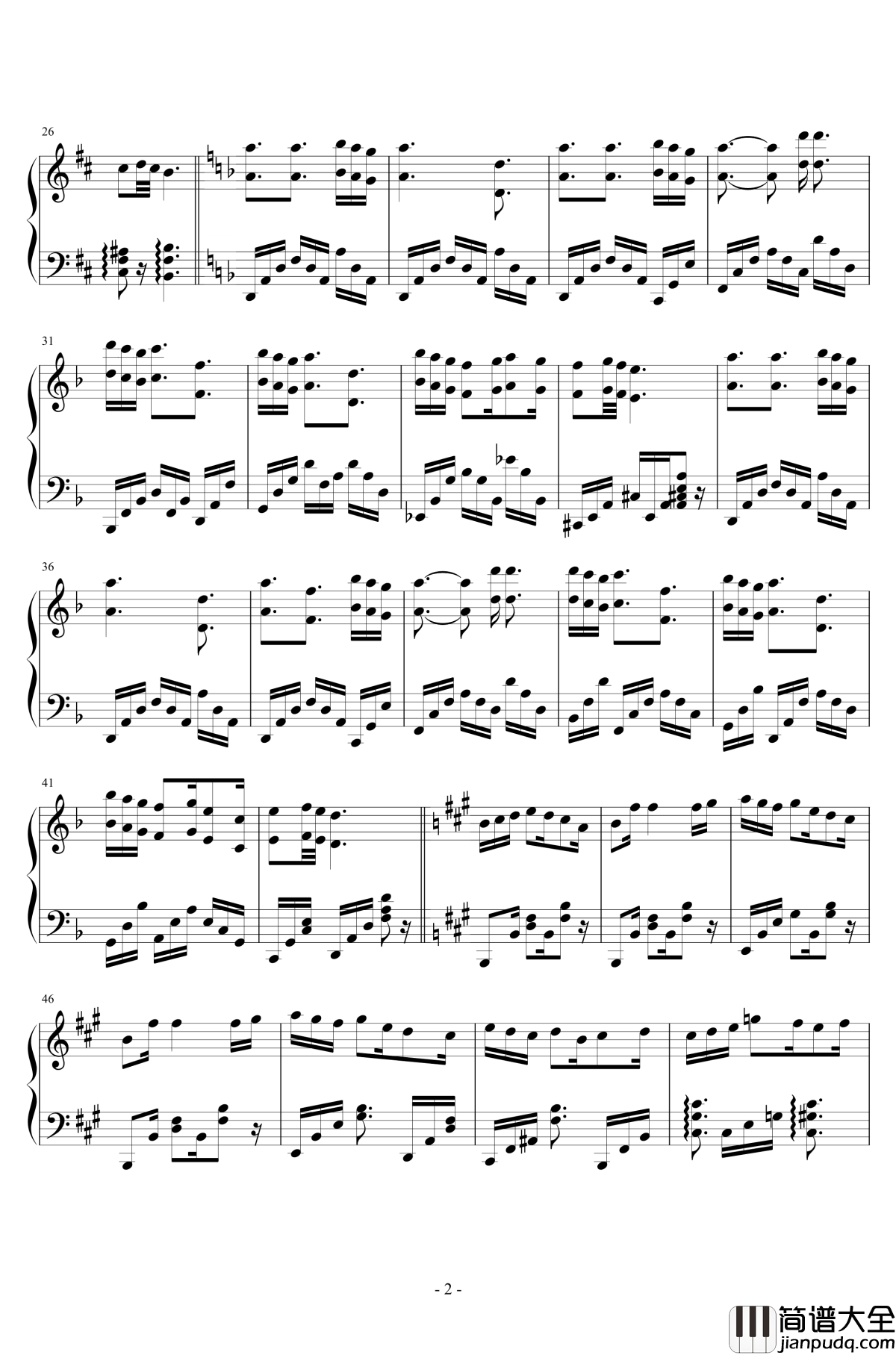 The_First_Town钢琴谱_刀剑神域BGM_刀剑神域