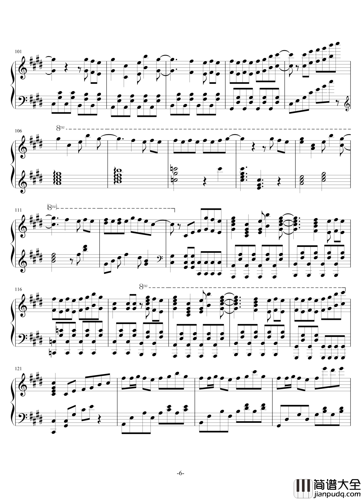 寄明月钢琴谱_钢琴版_Sing女团