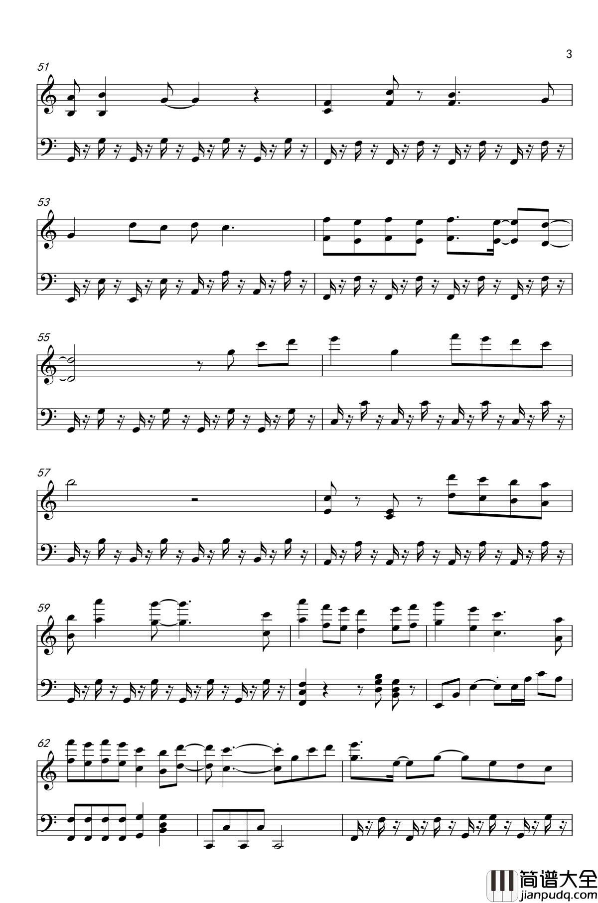 青春修炼手册钢琴谱_中国武警男声合唱团