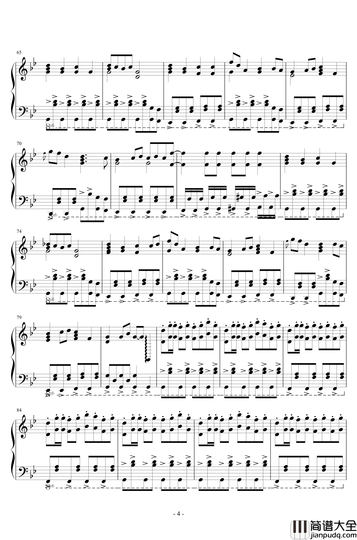 小苹果钢琴谱_筷子兄弟