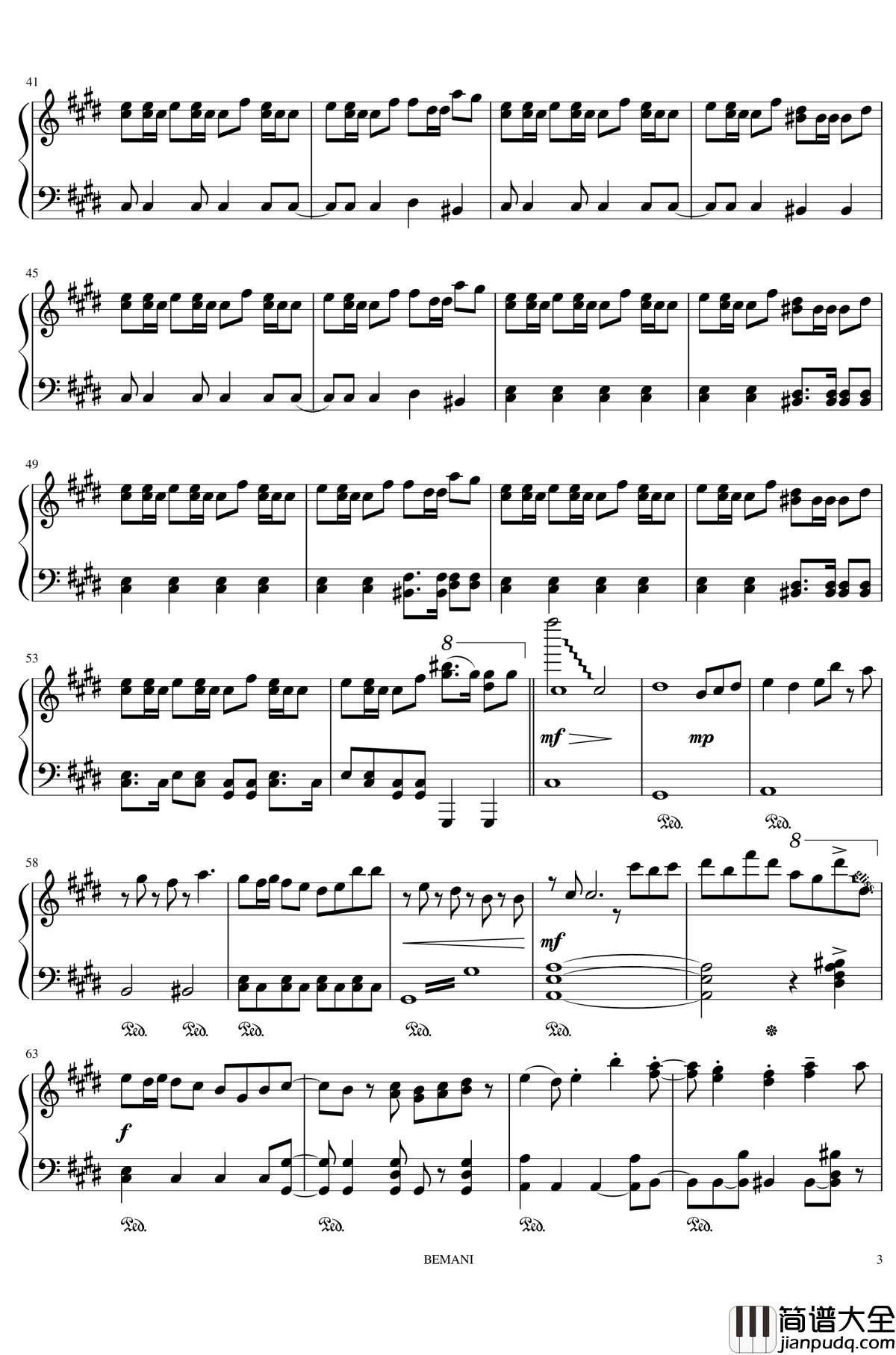 VALLIS_NERIA钢琴谱_REFLEC_BEAT_limeligh