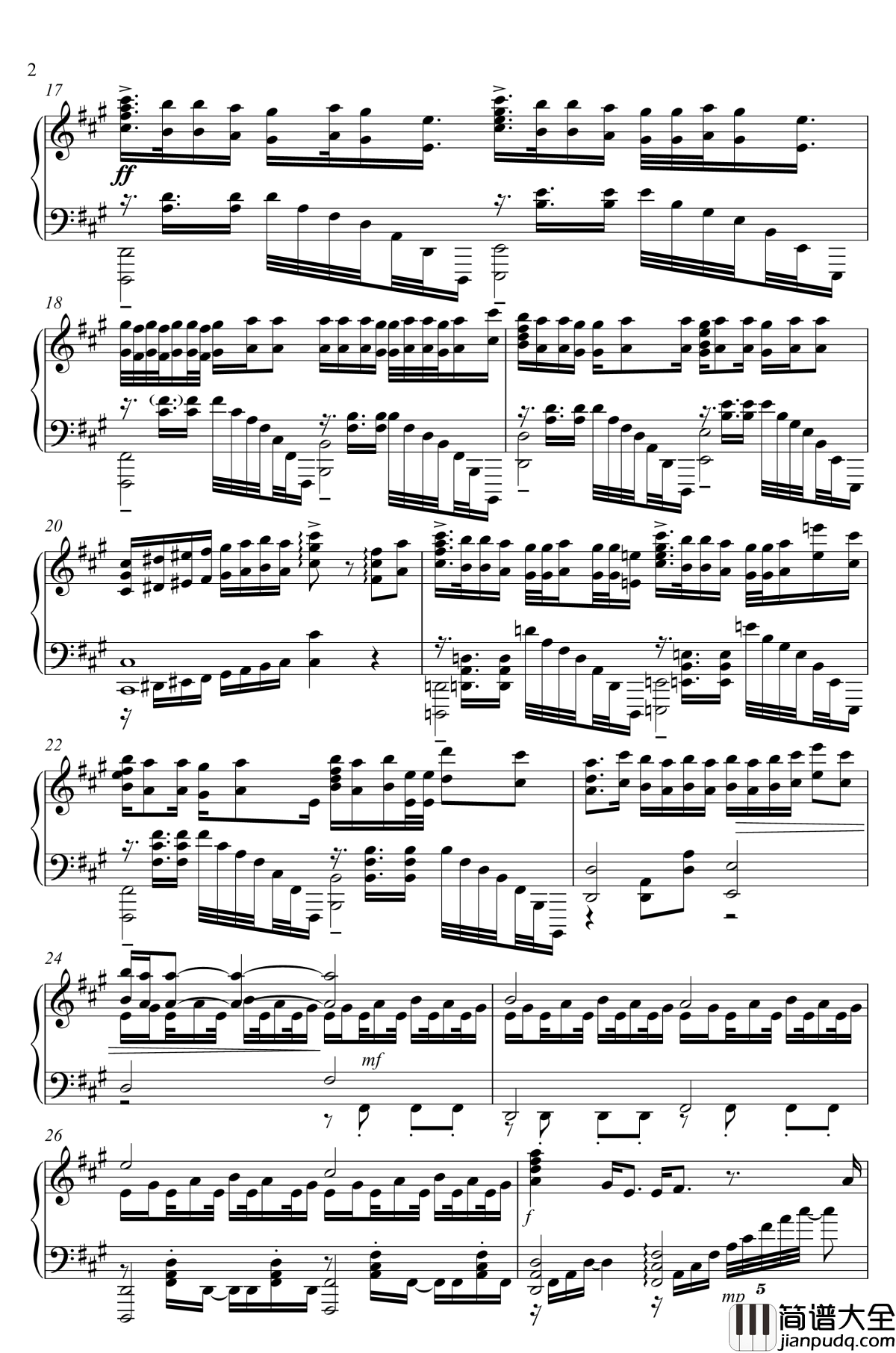 家有女友op_钢琴谱_カワキヲアメク_钢琴改编完整版_家有女友