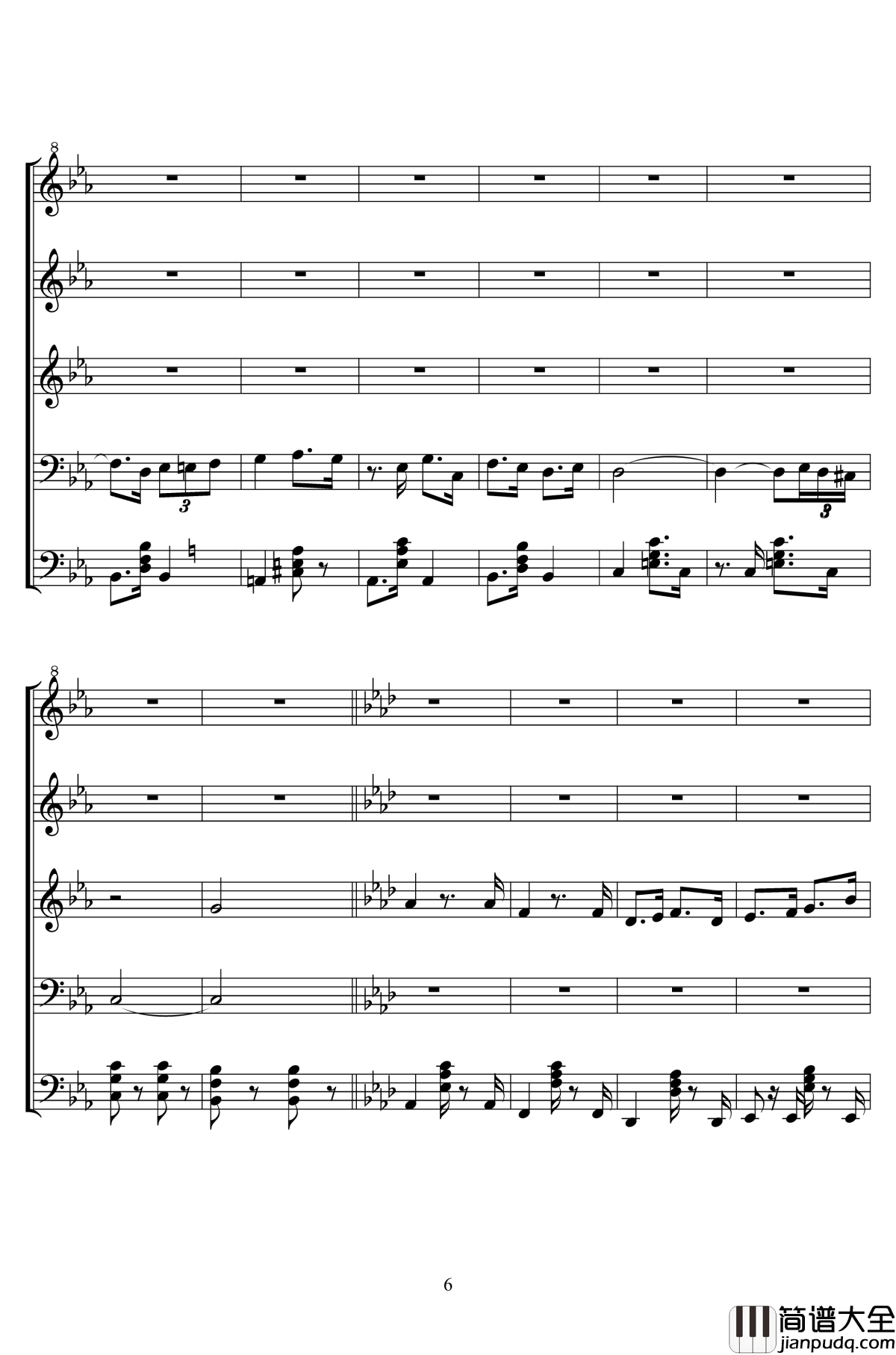 泡杯茶~_钢琴谱_二夜祭