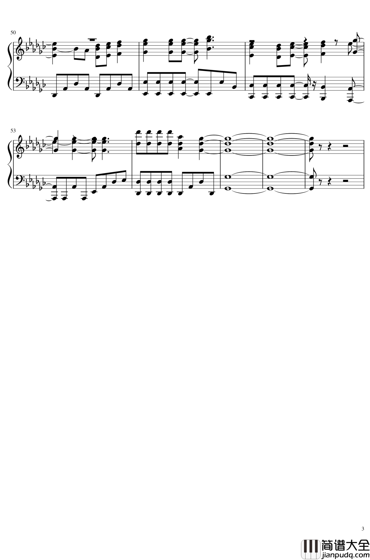 Great_Days钢琴谱_JOJO的奇妙冒险