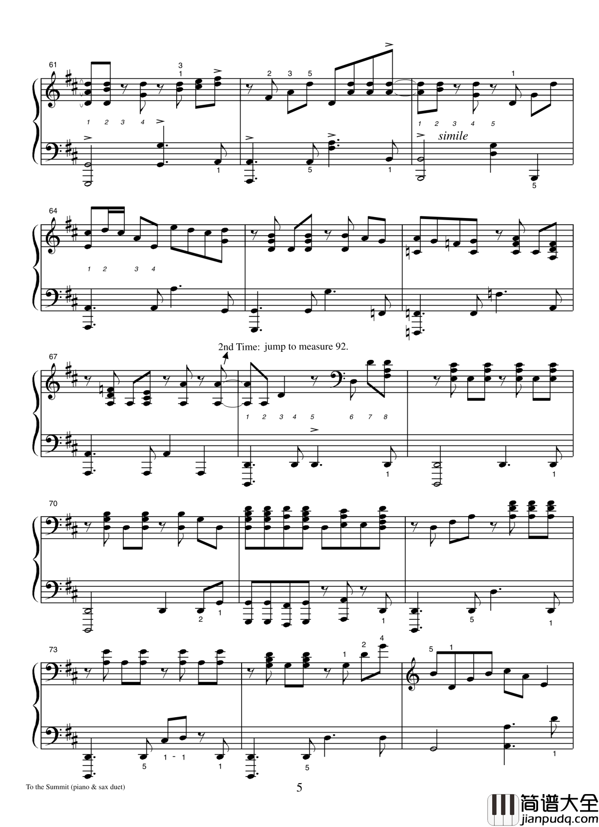 To_the_Summit钢琴谱_Jon_Schmidt