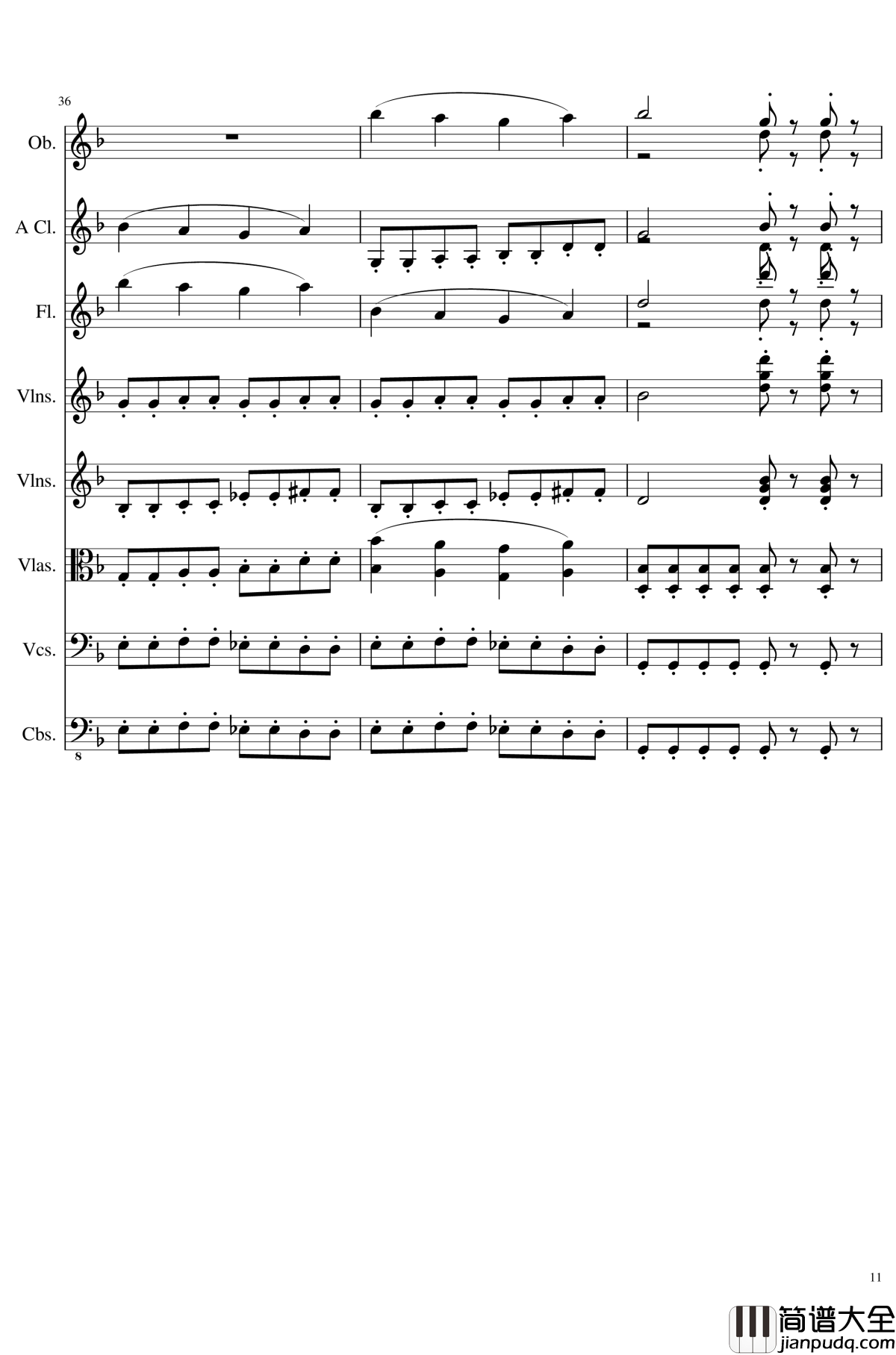 Sonata_for_strings,Oboes,Clinests_and_flutes,_Op.84钢琴谱_一个球