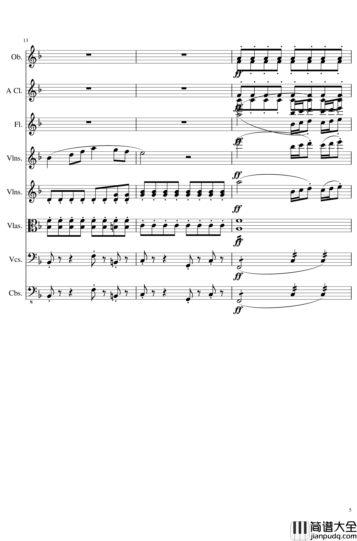 Sonata_for_strings,Oboes,Clinests_and_flutes,_Op.84钢琴谱_一个球