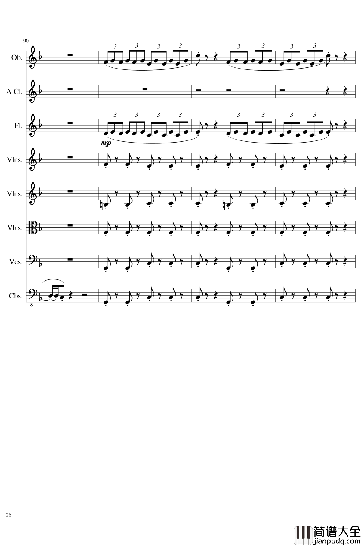 Sonata_for_strings,Oboes,Clinests_and_flutes,_Op.84钢琴谱_一个球