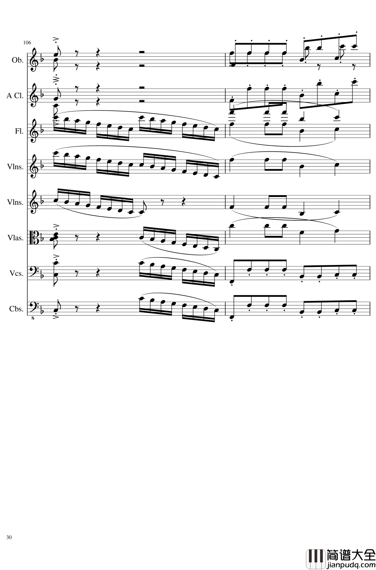 Sonata_for_strings,Oboes,Clinests_and_flutes,_Op.84钢琴谱_一个球