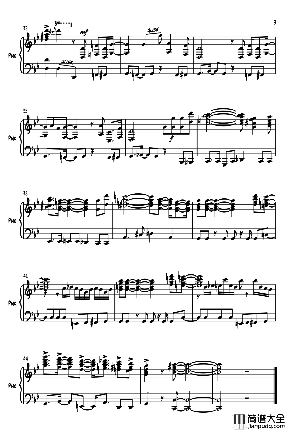 鲁邦三世2015钢琴谱_新