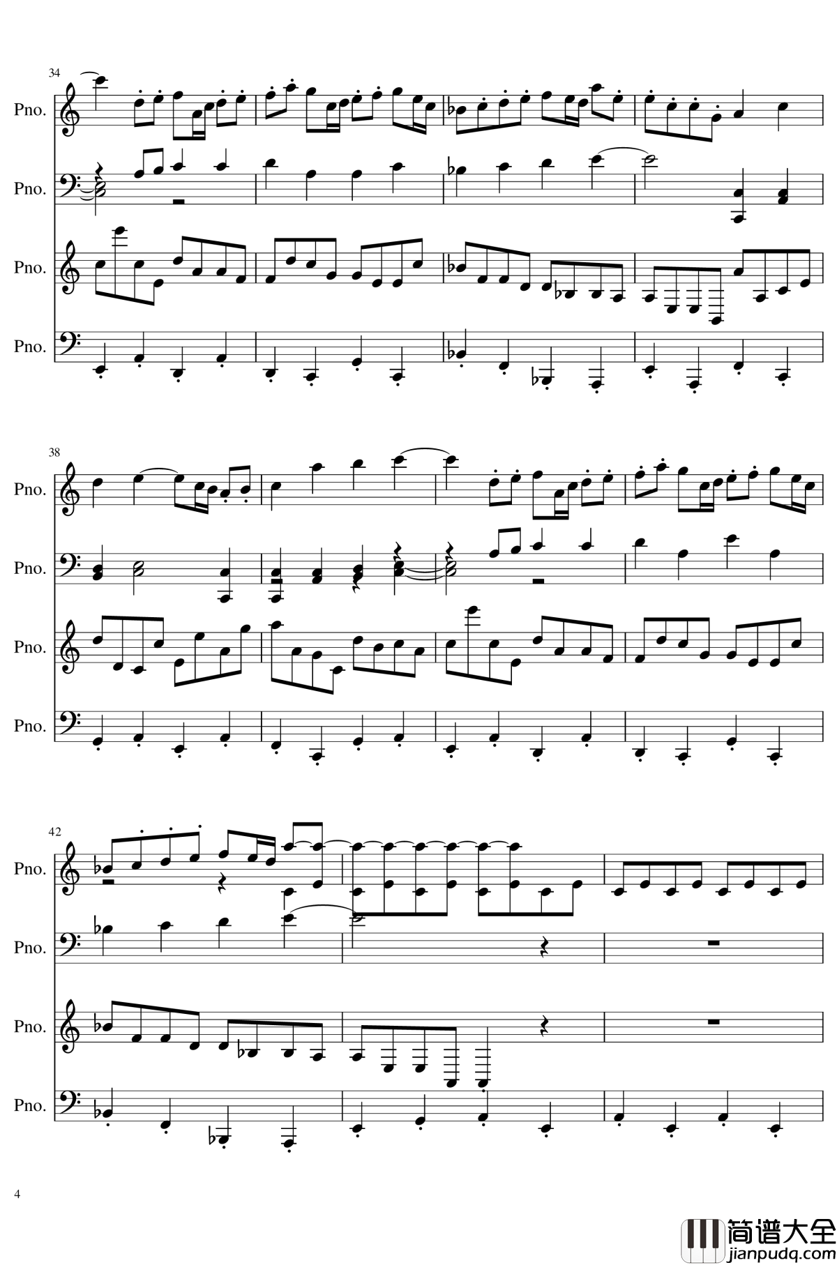 御伽之国的鬼岛钢琴谱_Arrange_Ver._东方project