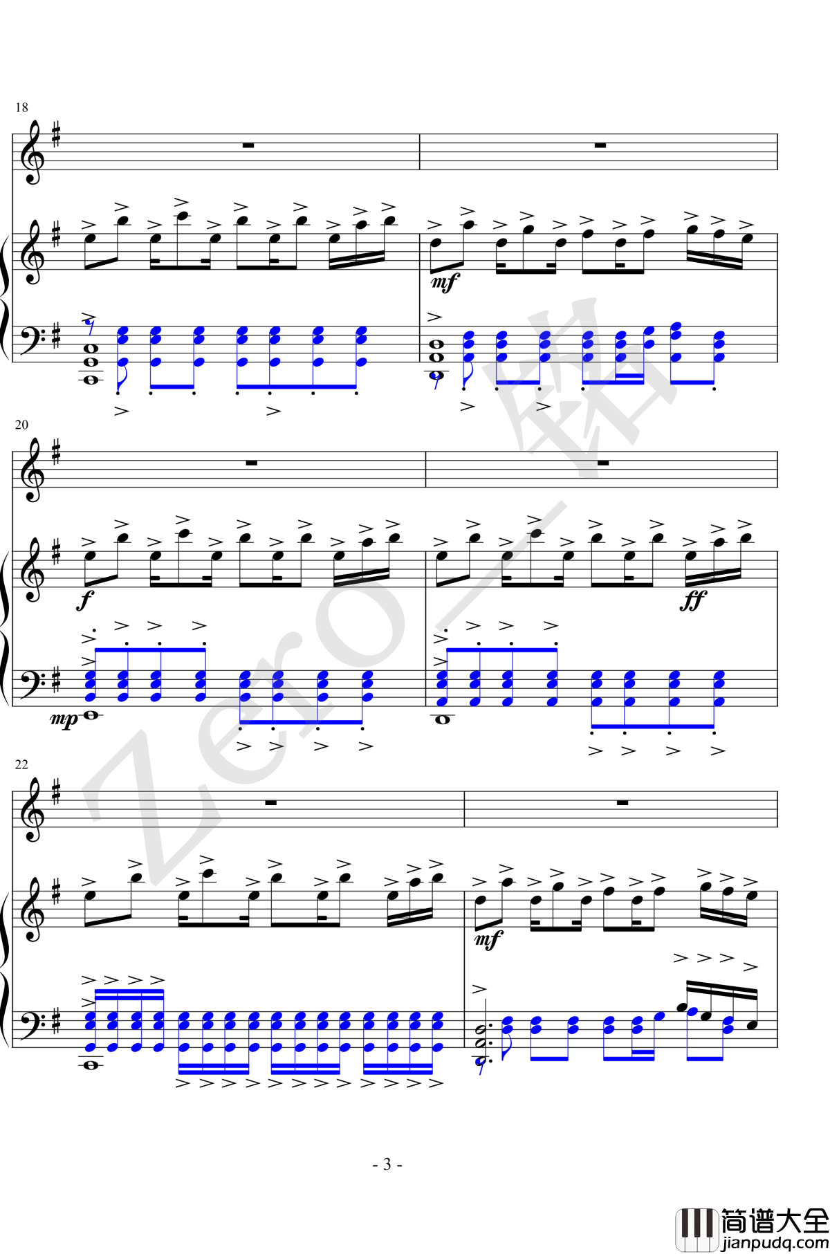 第五人格钢琴谱_三手联弹_徐梦圆