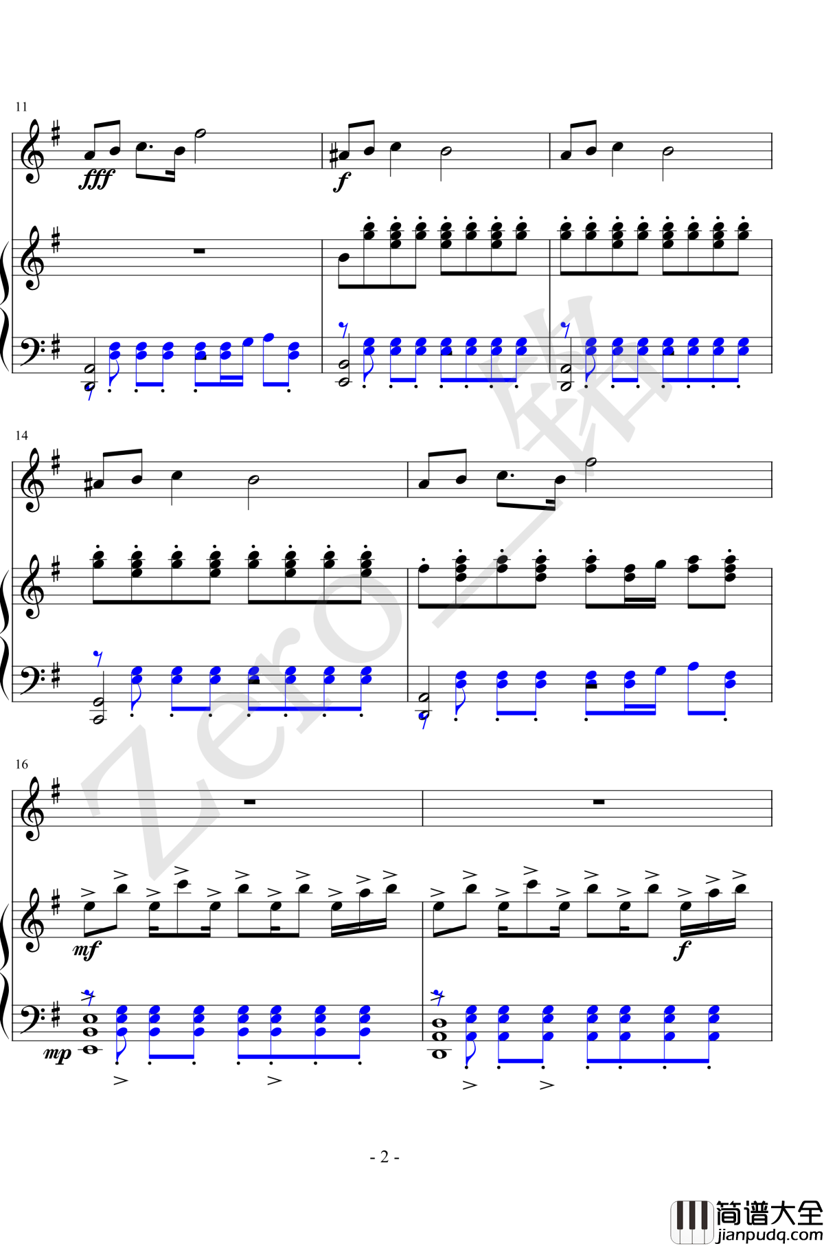 第五人格钢琴谱_三手联弹_徐梦圆