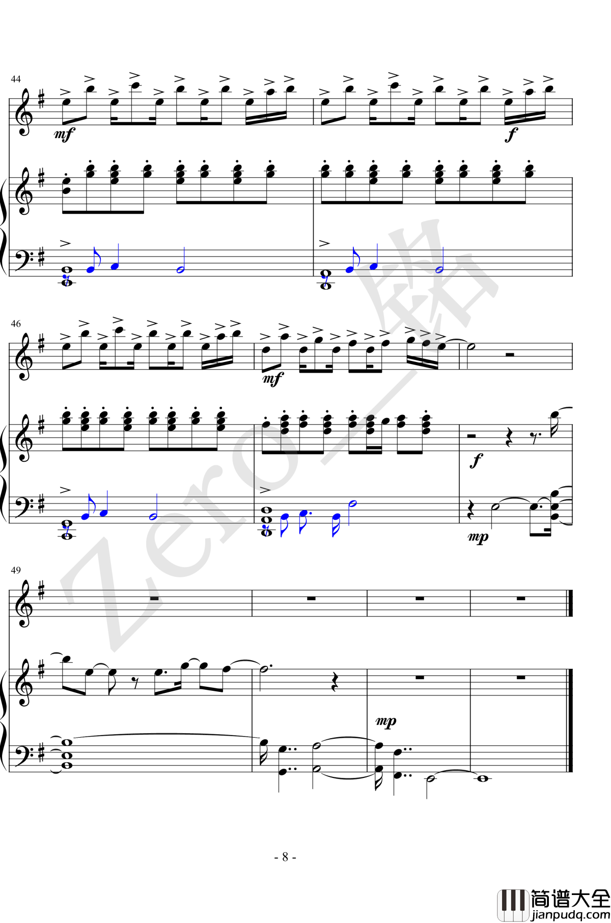 第五人格钢琴谱_三手联弹_徐梦圆