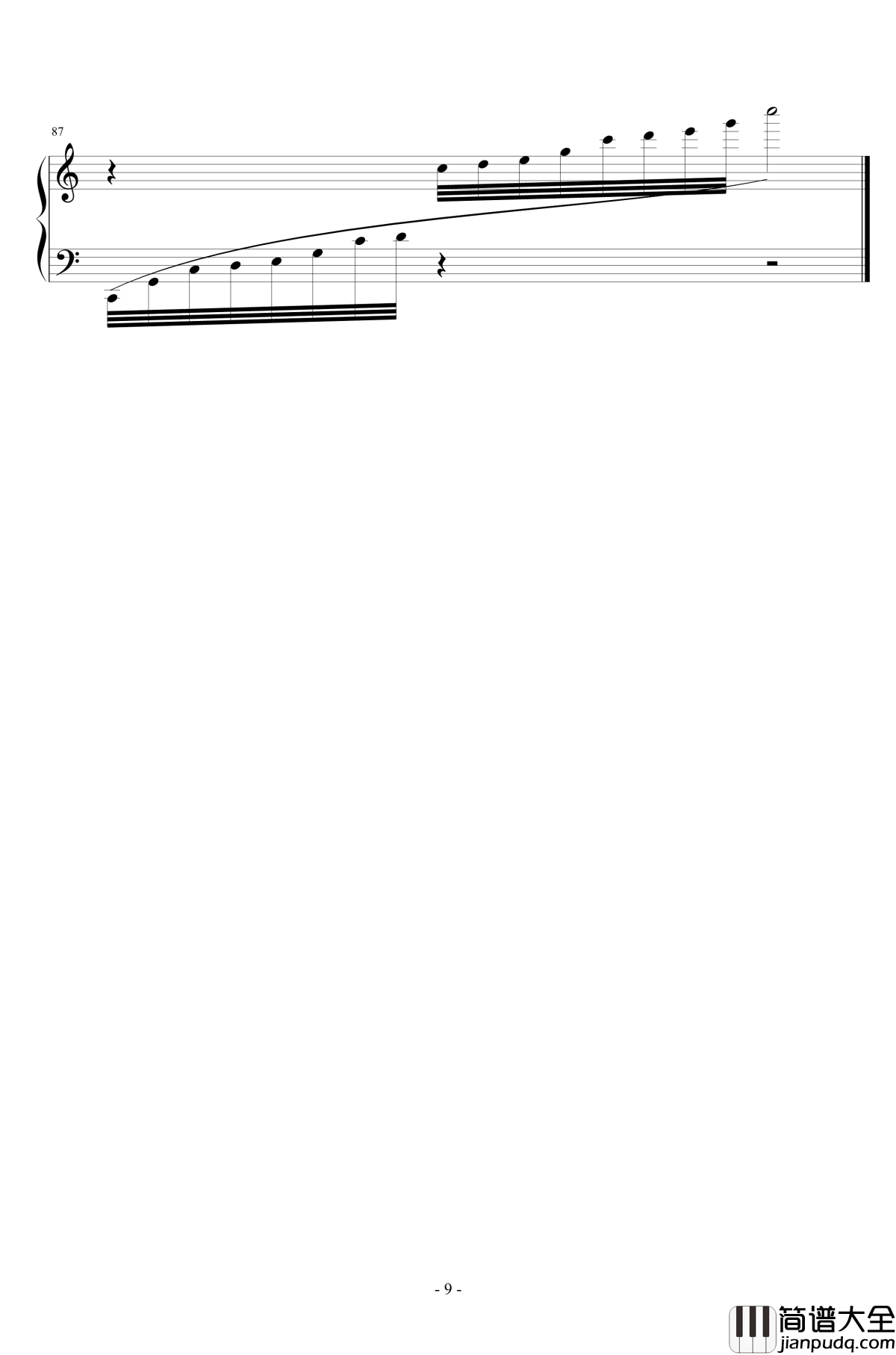 茉莉花钢琴谱_中国名曲