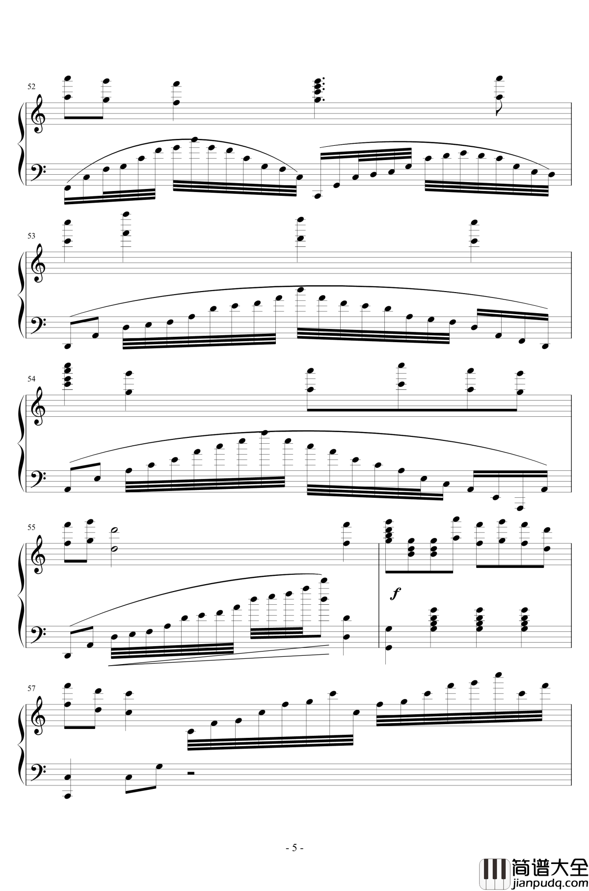 茉莉花钢琴谱_中国名曲