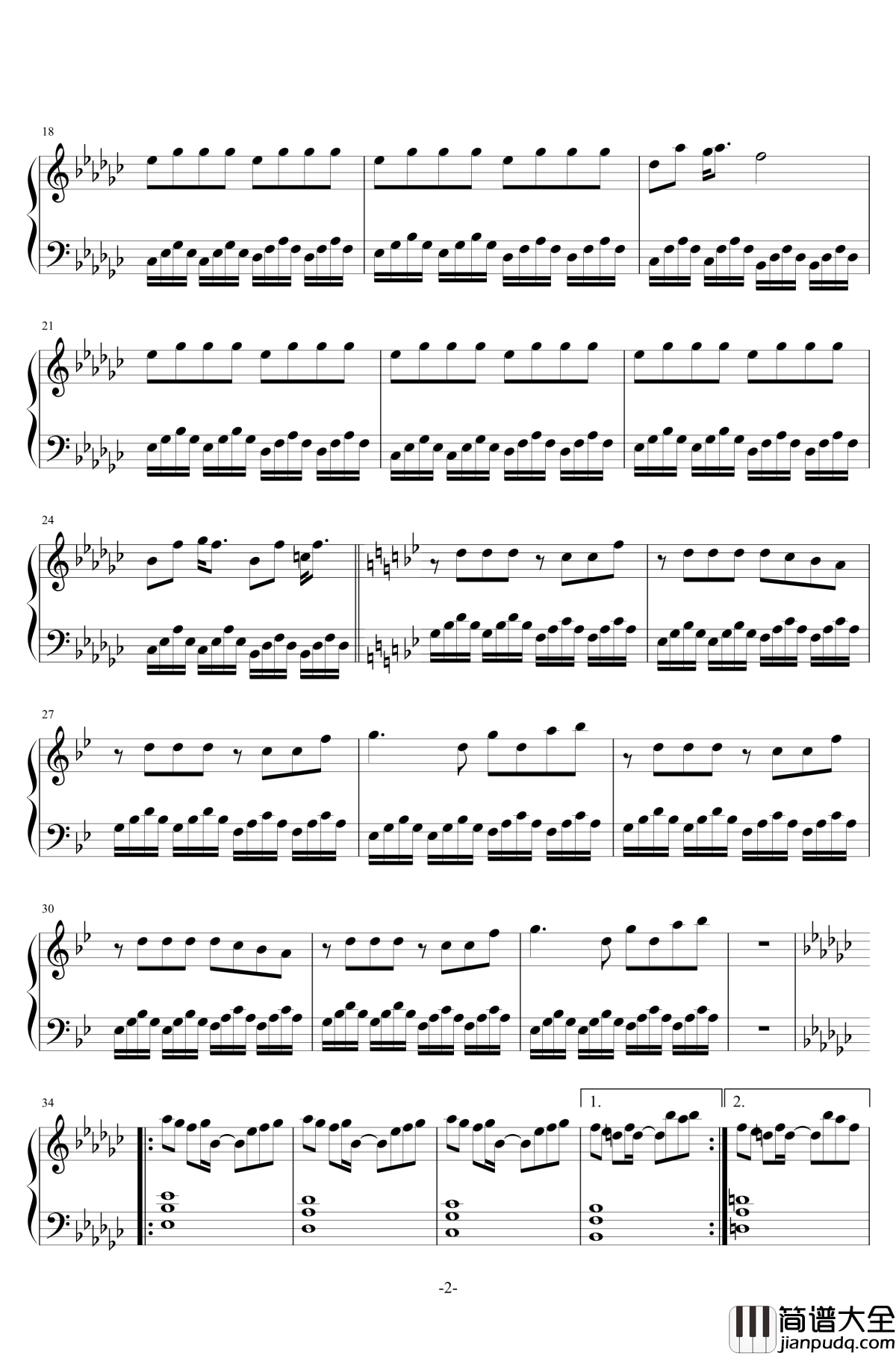 戦車むすめのみるゆめ钢琴谱_东方封魔录_东方project