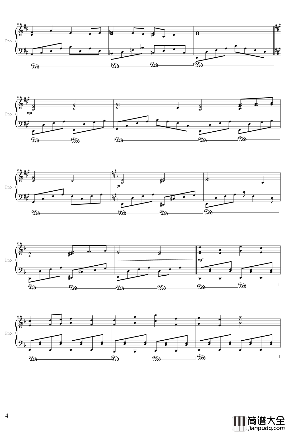 绿意盎然的疗养院钢琴谱_东方project