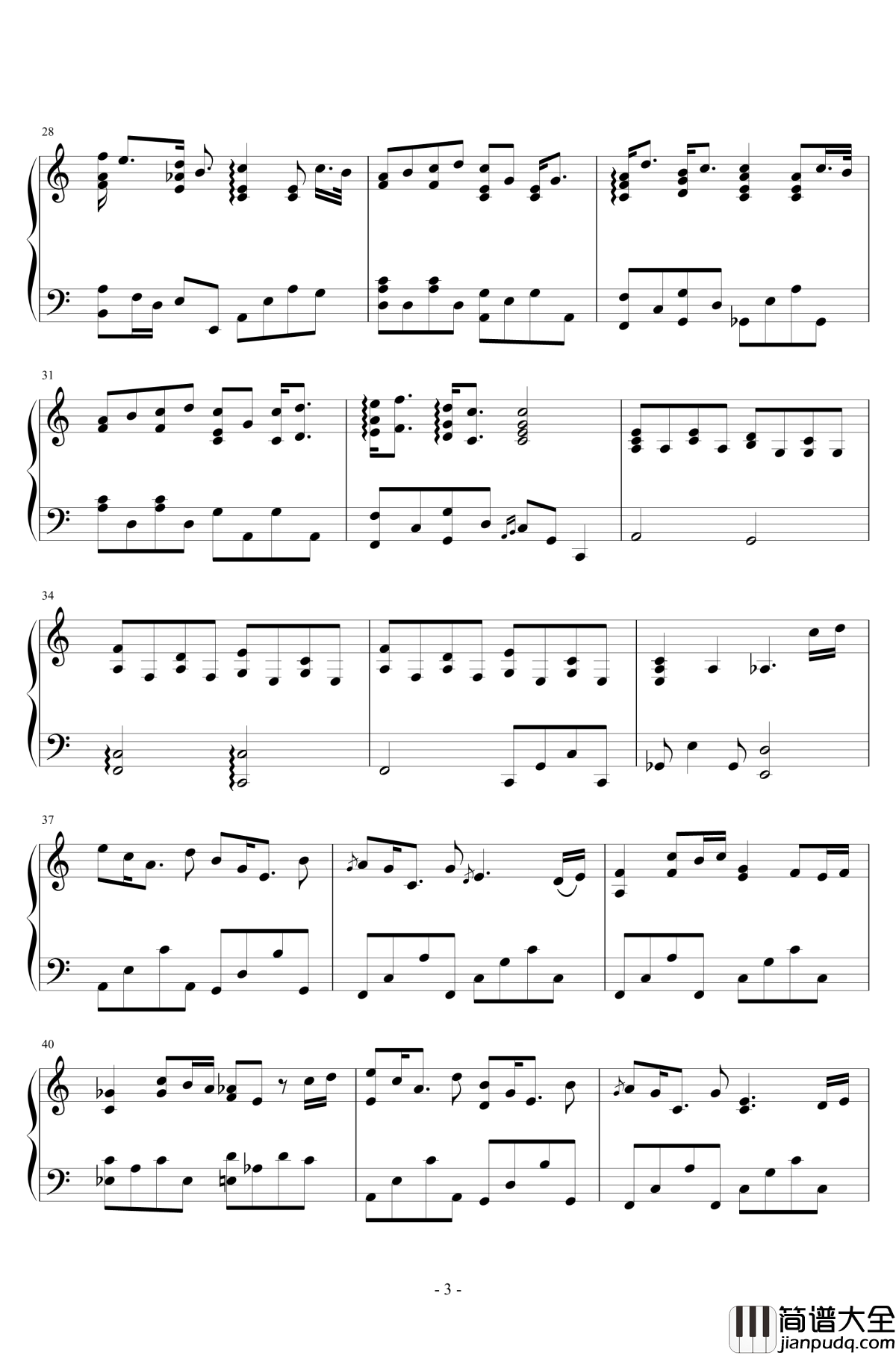 Lemon钢琴谱_C大调_Unnatural主题曲_米津玄师