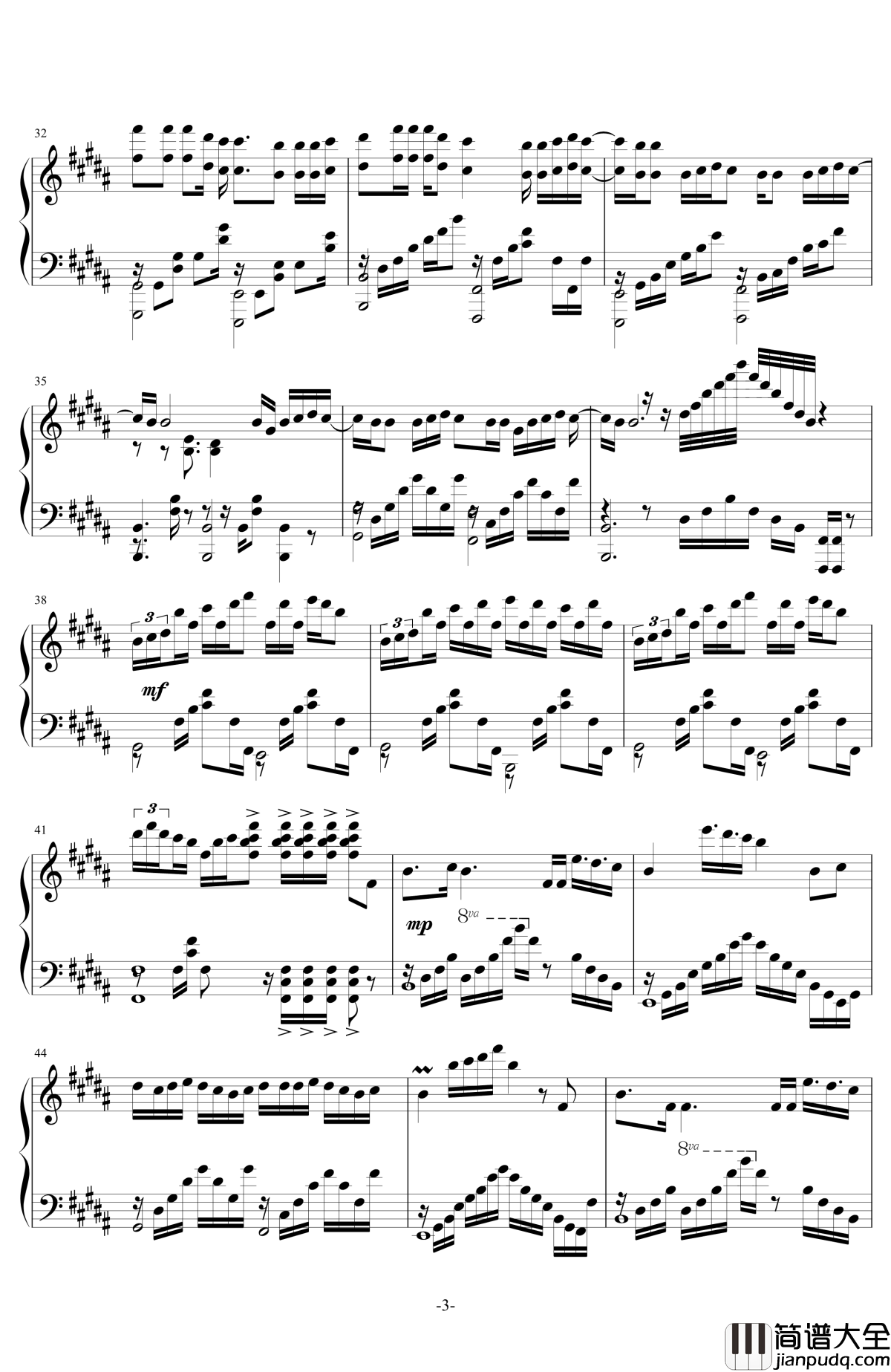 前前前世钢琴谱_你的名字_君の名は