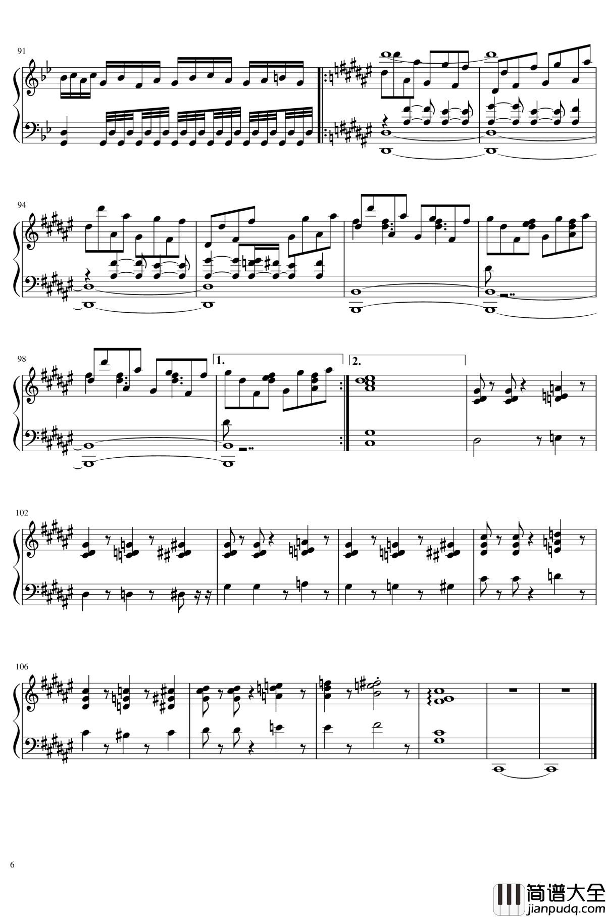 神圣庄严的古战场～Suwa_Foughten_Field钢琴谱_东方风神录_东方project