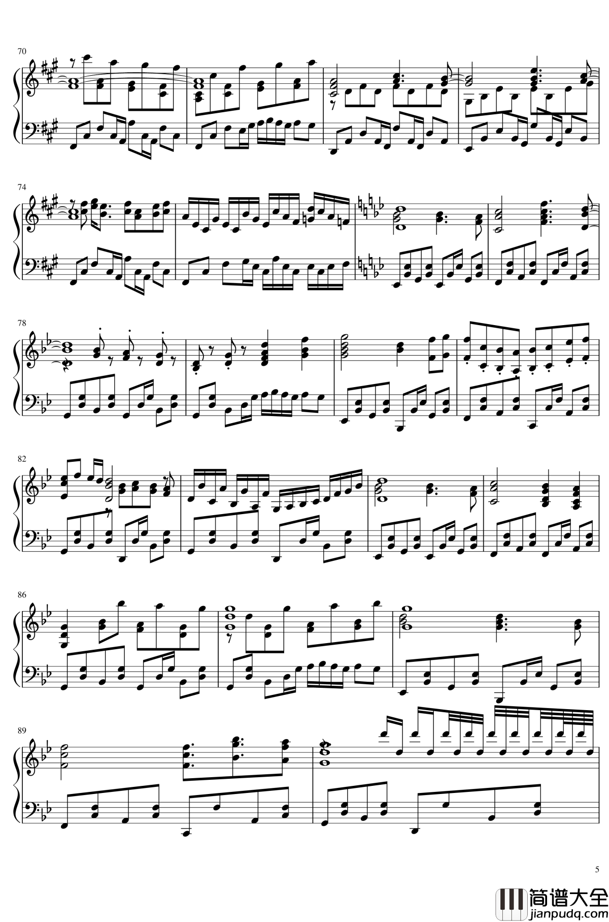 神圣庄严的古战场～Suwa_Foughten_Field钢琴谱_东方风神录_东方project