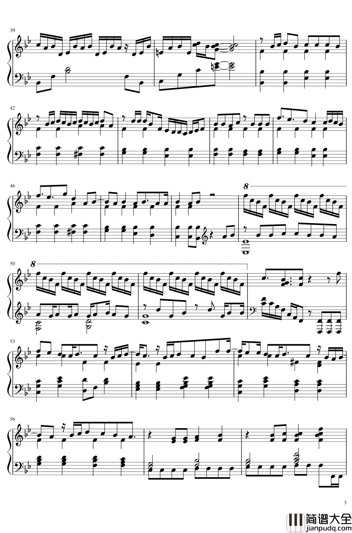 WALK钢琴谱_肆式青春_ビッケブランカ