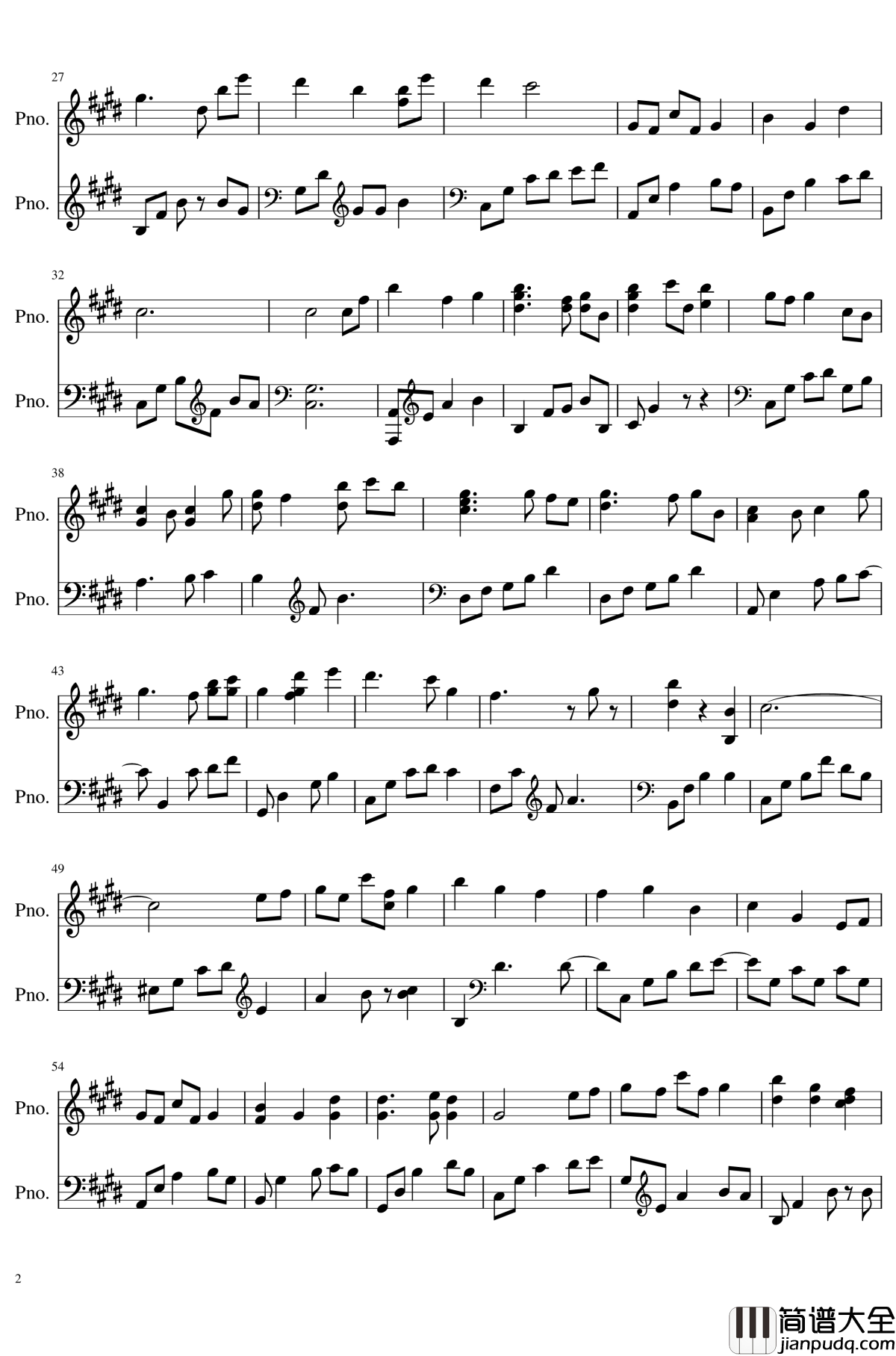 星空的花束钢琴谱_秘封活动记录_东方project