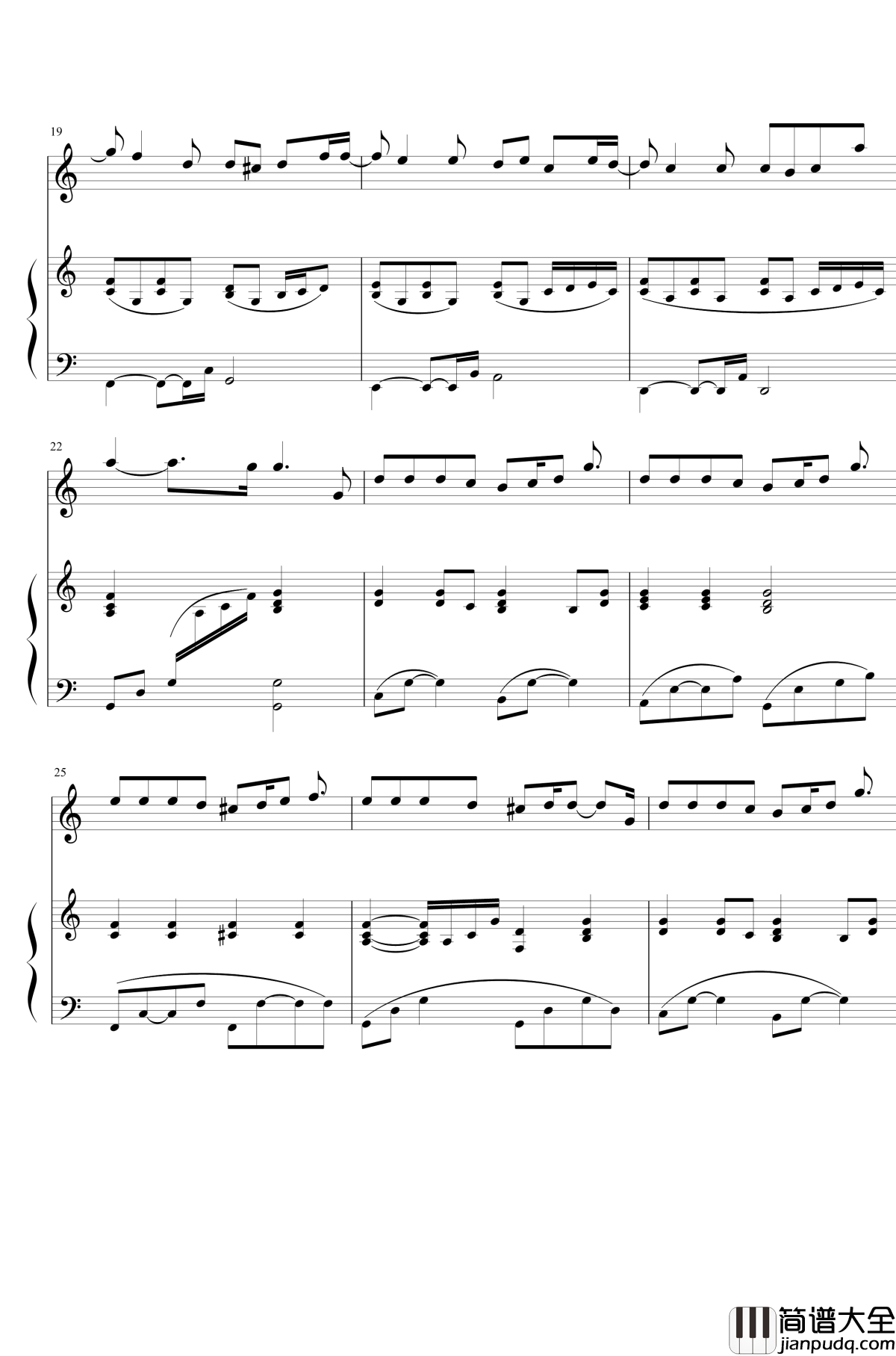 退后钢琴谱_低碳伴奏_周杰伦