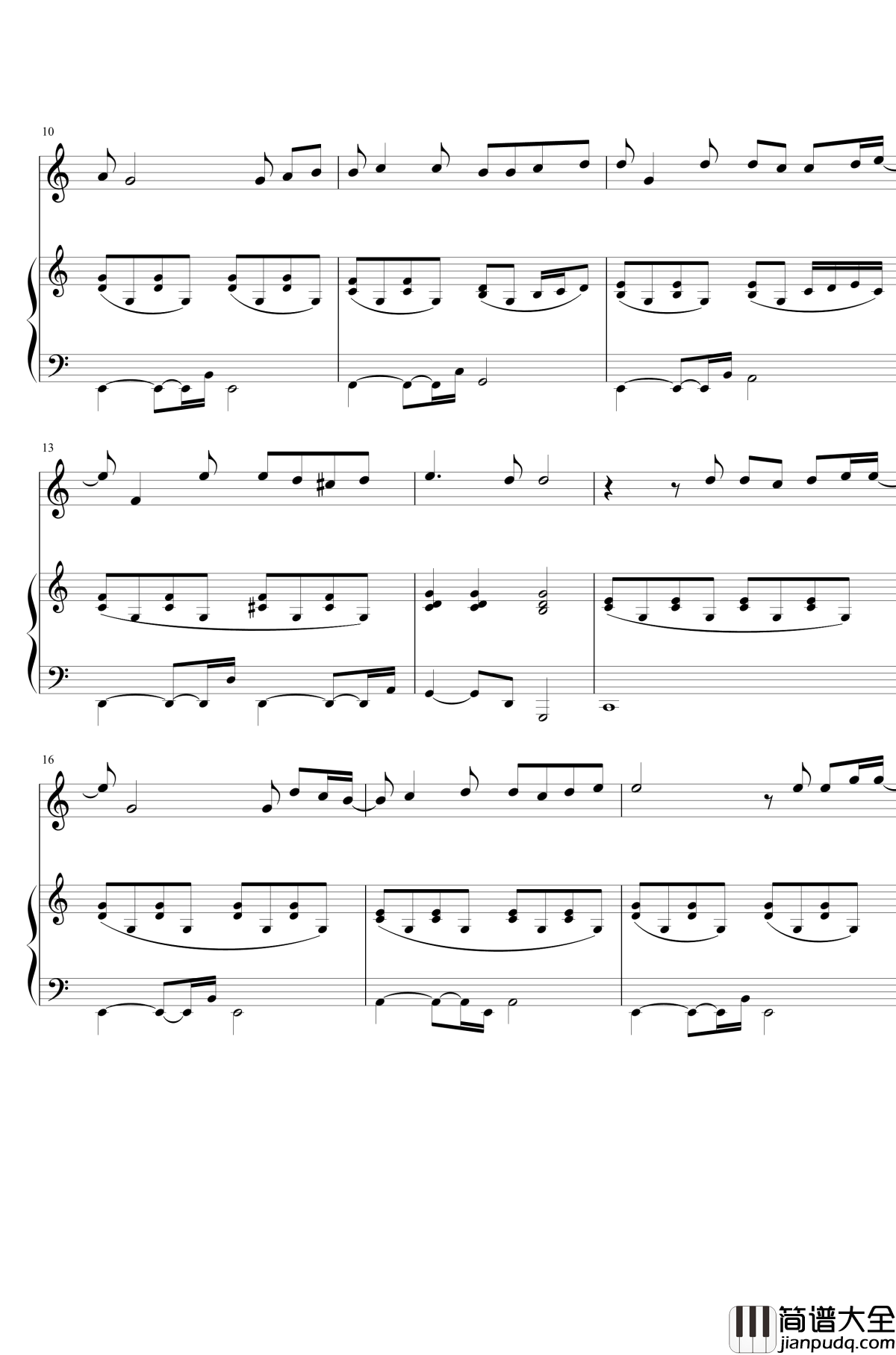 退后钢琴谱_低碳伴奏_周杰伦