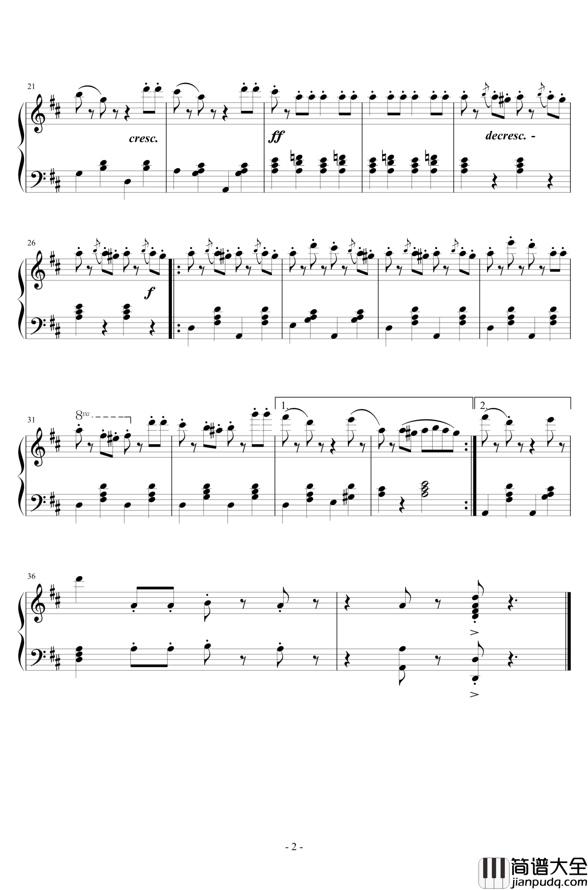 生日快乐歌钢琴谱_拉德斯基进行曲风格_小约翰施特劳斯