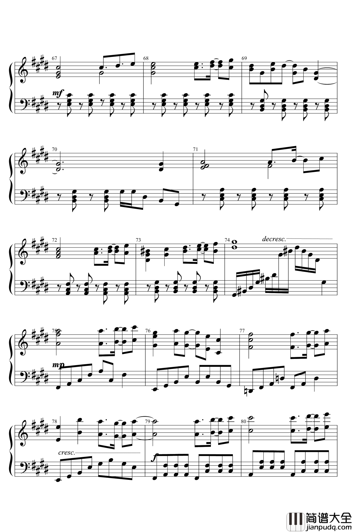 信仰是为了虚幻之人钢琴谱_东方风神录_东方project