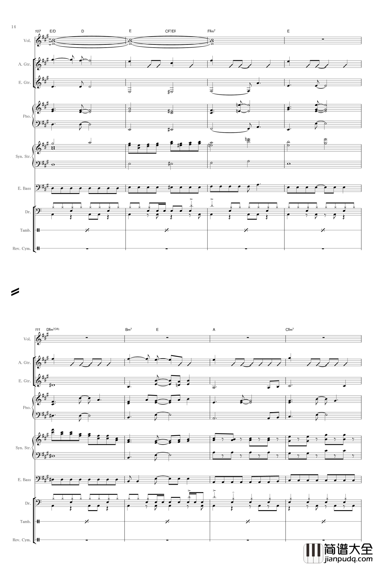 Snow_Halation钢琴谱_乐队伴奏总谱_官方_μ‘s