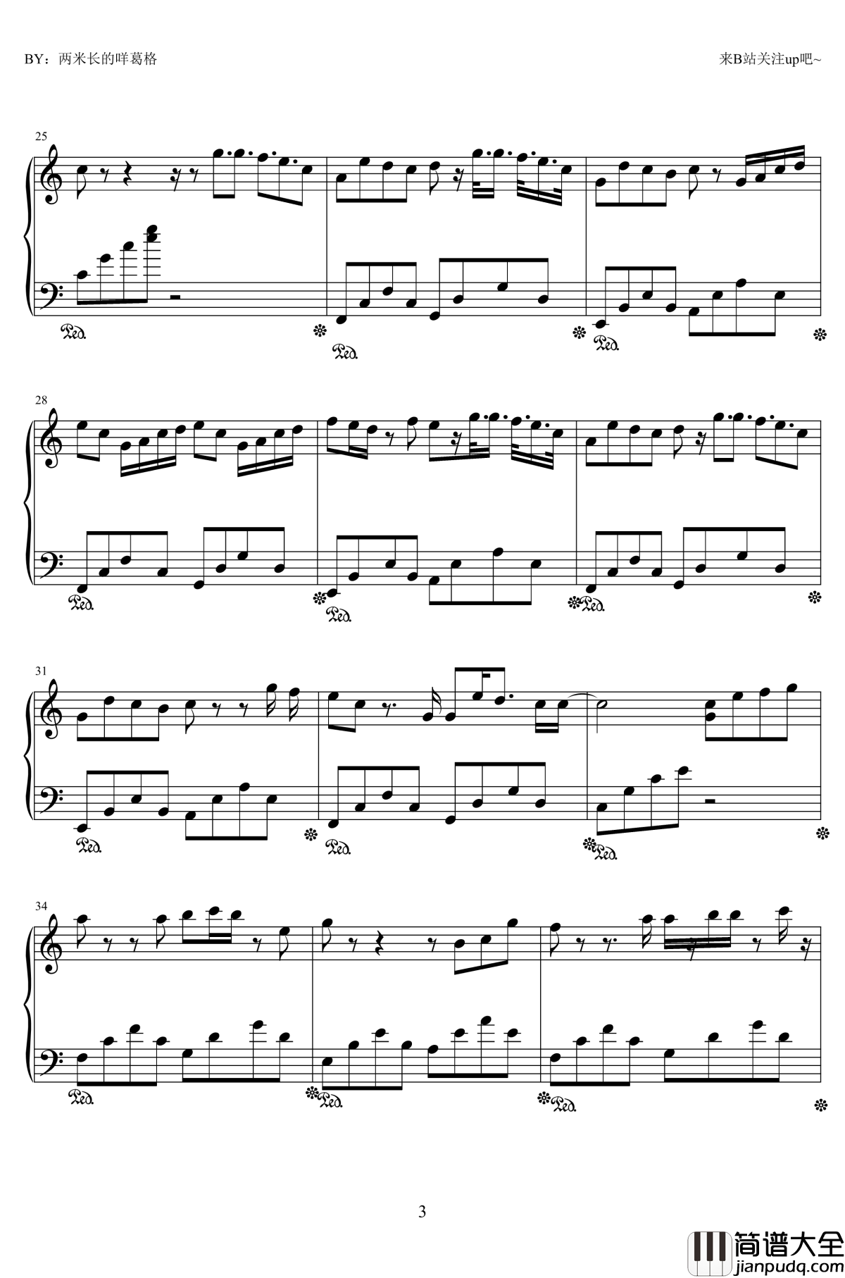 浪人琵琶钢琴谱_胡66