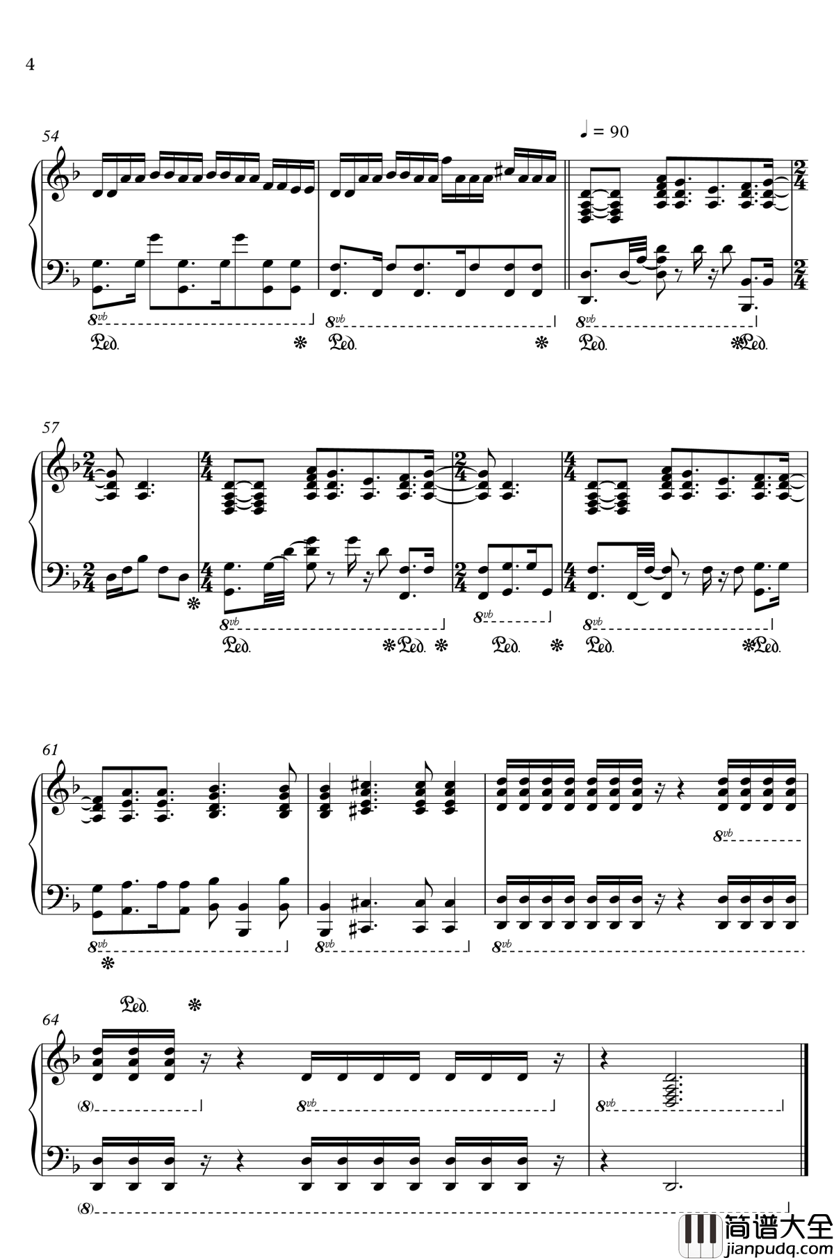 巫师3血与酒钢琴谱