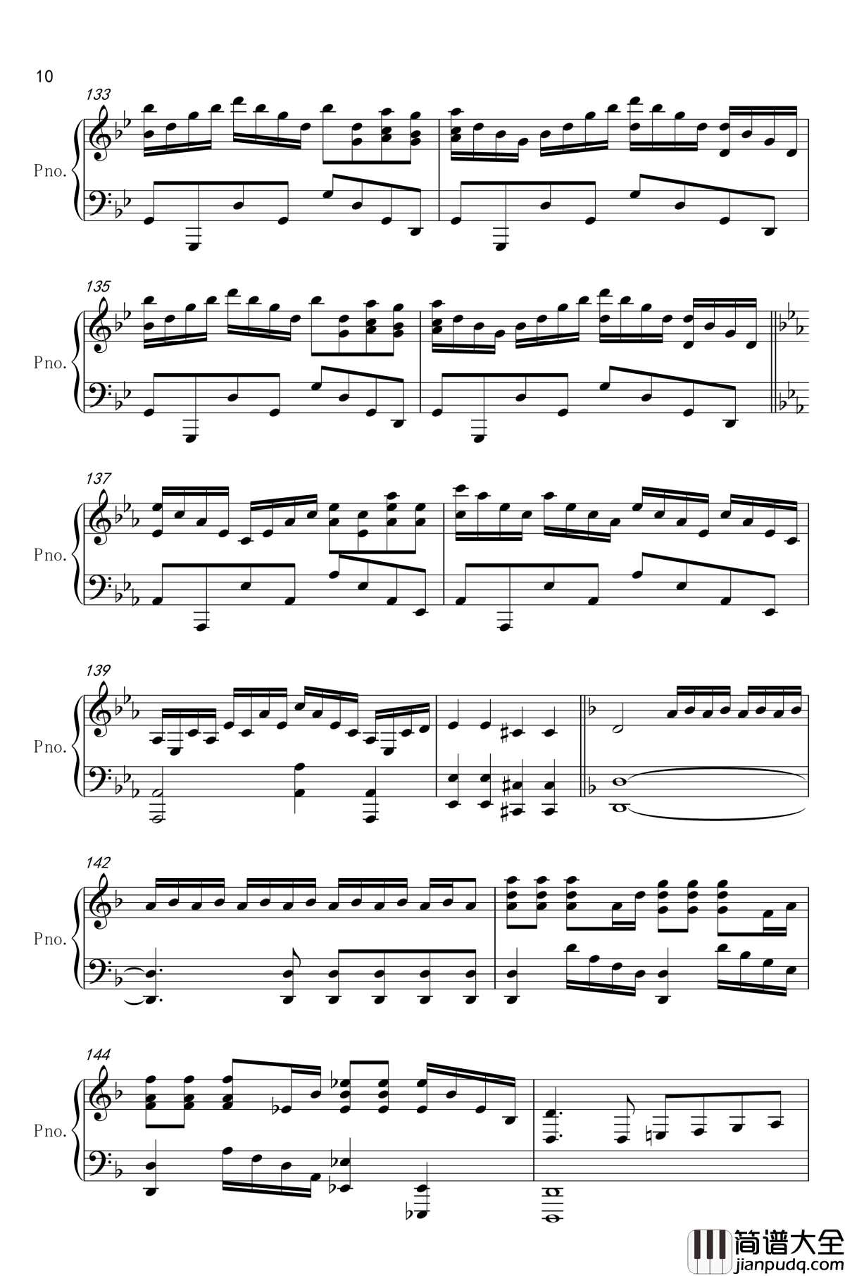 Fleeing_Kuro钢琴谱_Gareth_Cocker