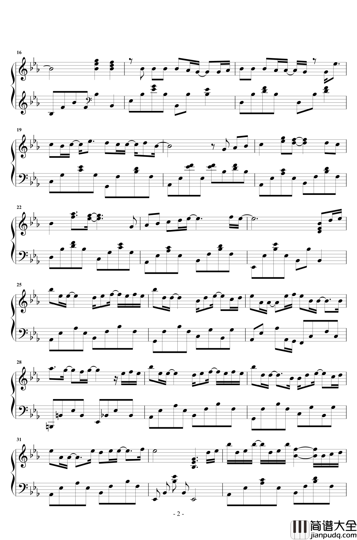 疑心病钢琴谱_原声独奏_任然