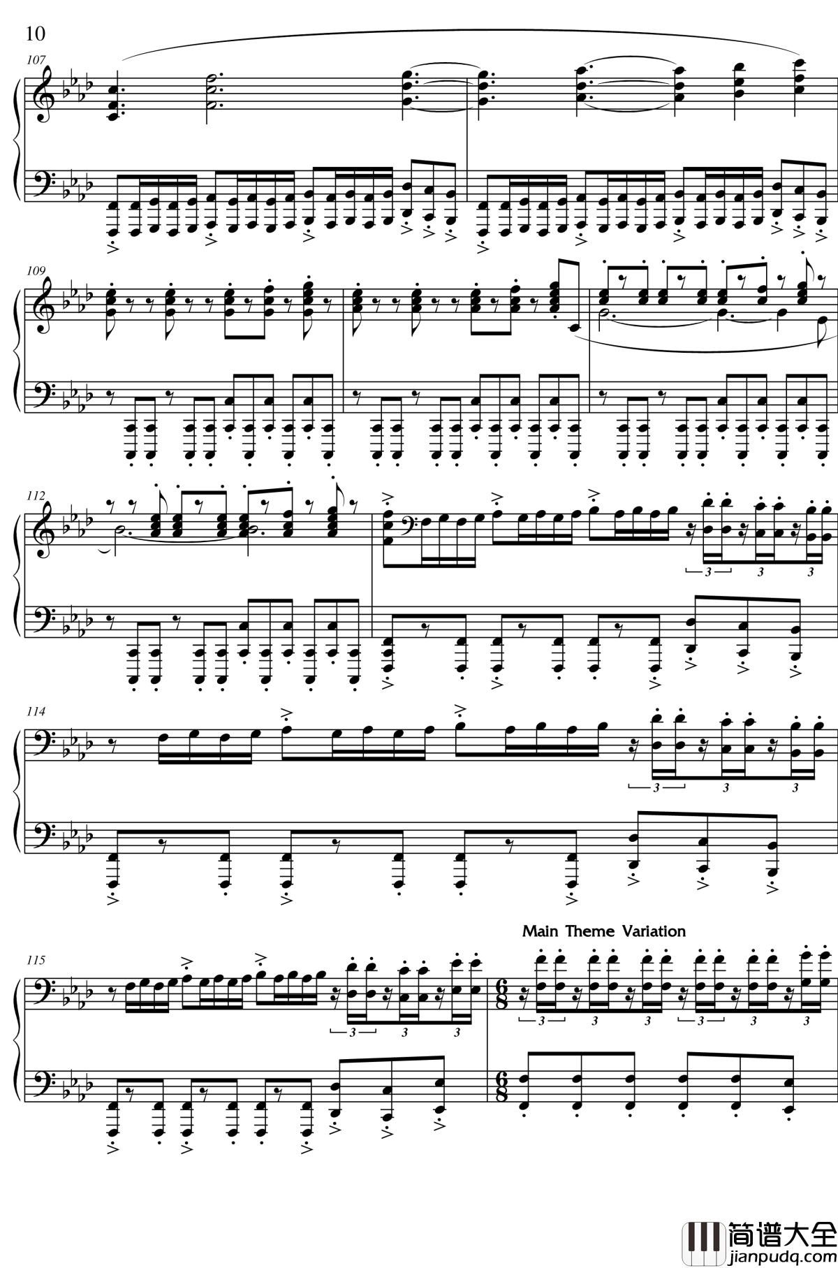 英雄联盟主题曲钢琴谱_League_of_Legends_Piona_Paraphrase