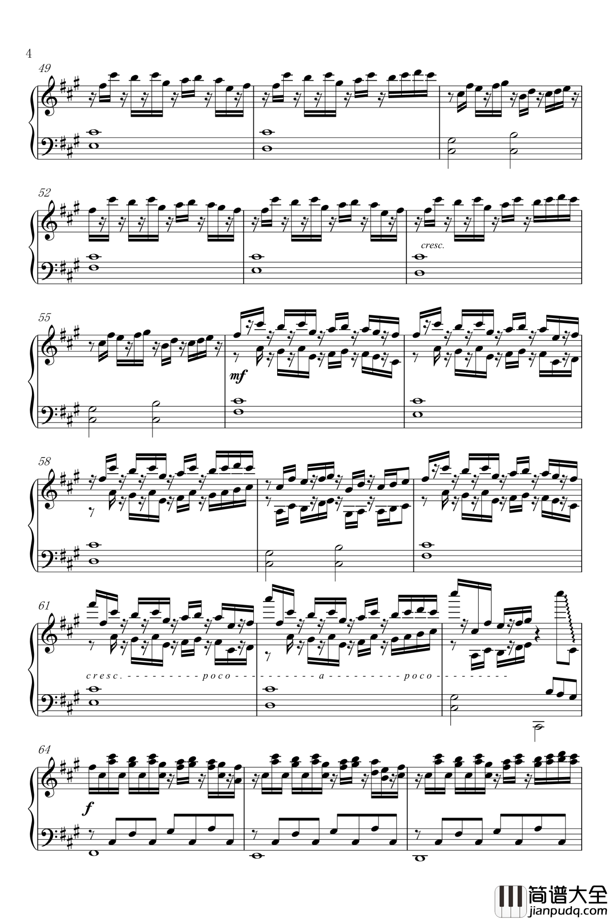 咲夜に捧げるノクターン钢琴谱_东方曲再编_东方project