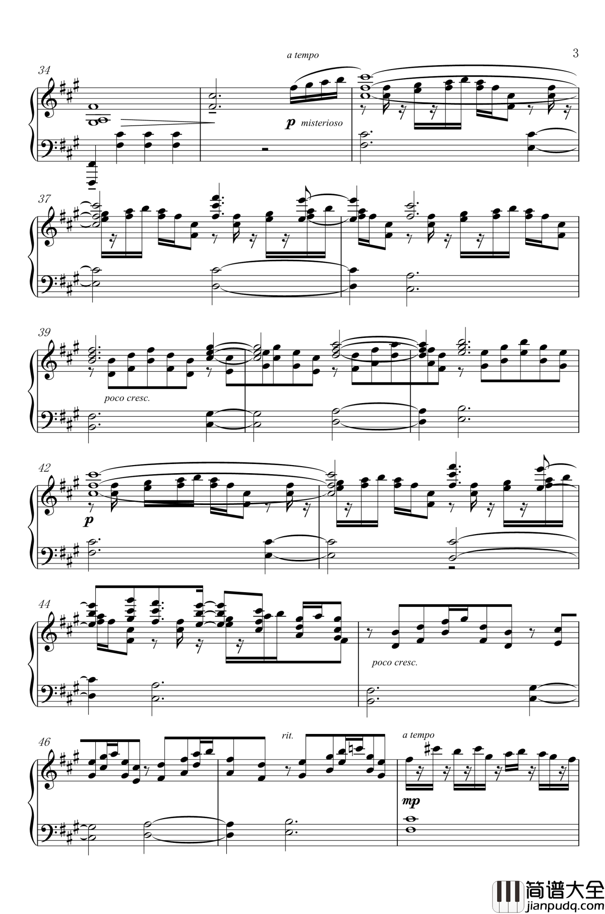 咲夜に捧げるノクターン钢琴谱_东方曲再编_东方project