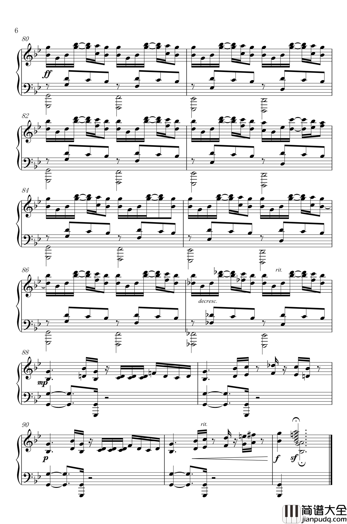 咲夜に捧げるノクターン钢琴谱_东方曲再编_东方project